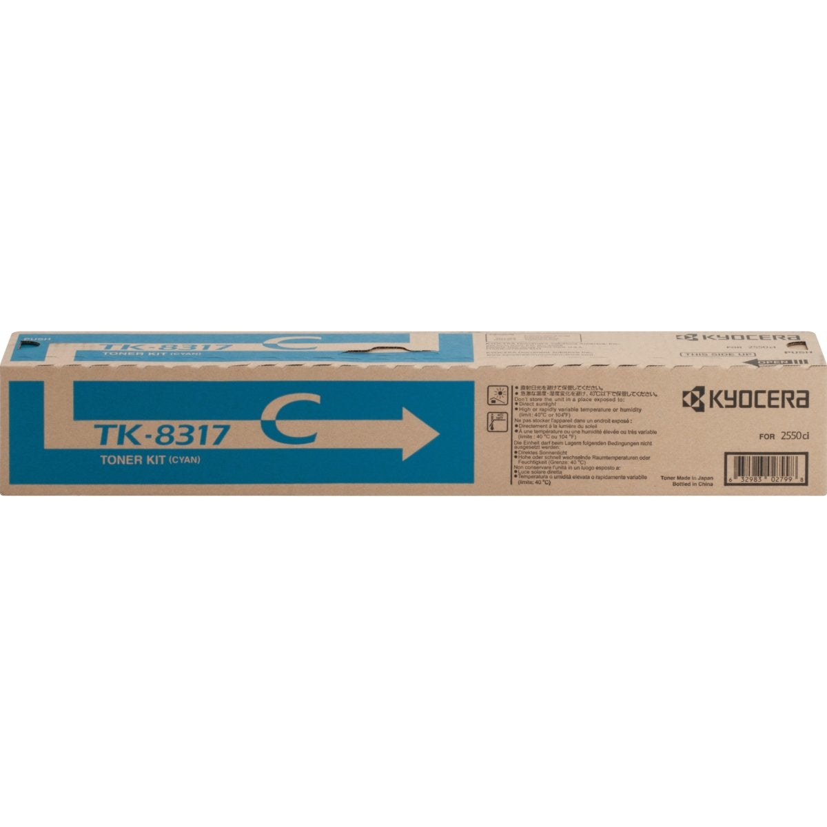 KYOCERA BR TASKALFA 2550 1-TK8317 SD CYAN TONER, 12k yield
