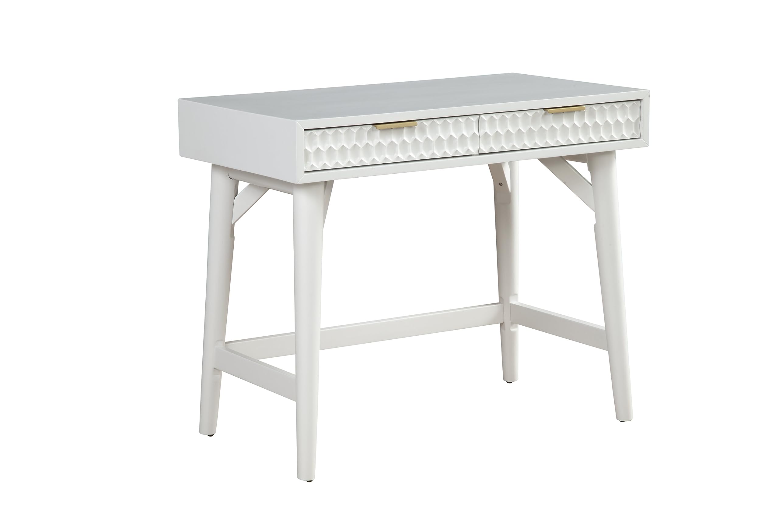 White Pearl Mini Desk, White