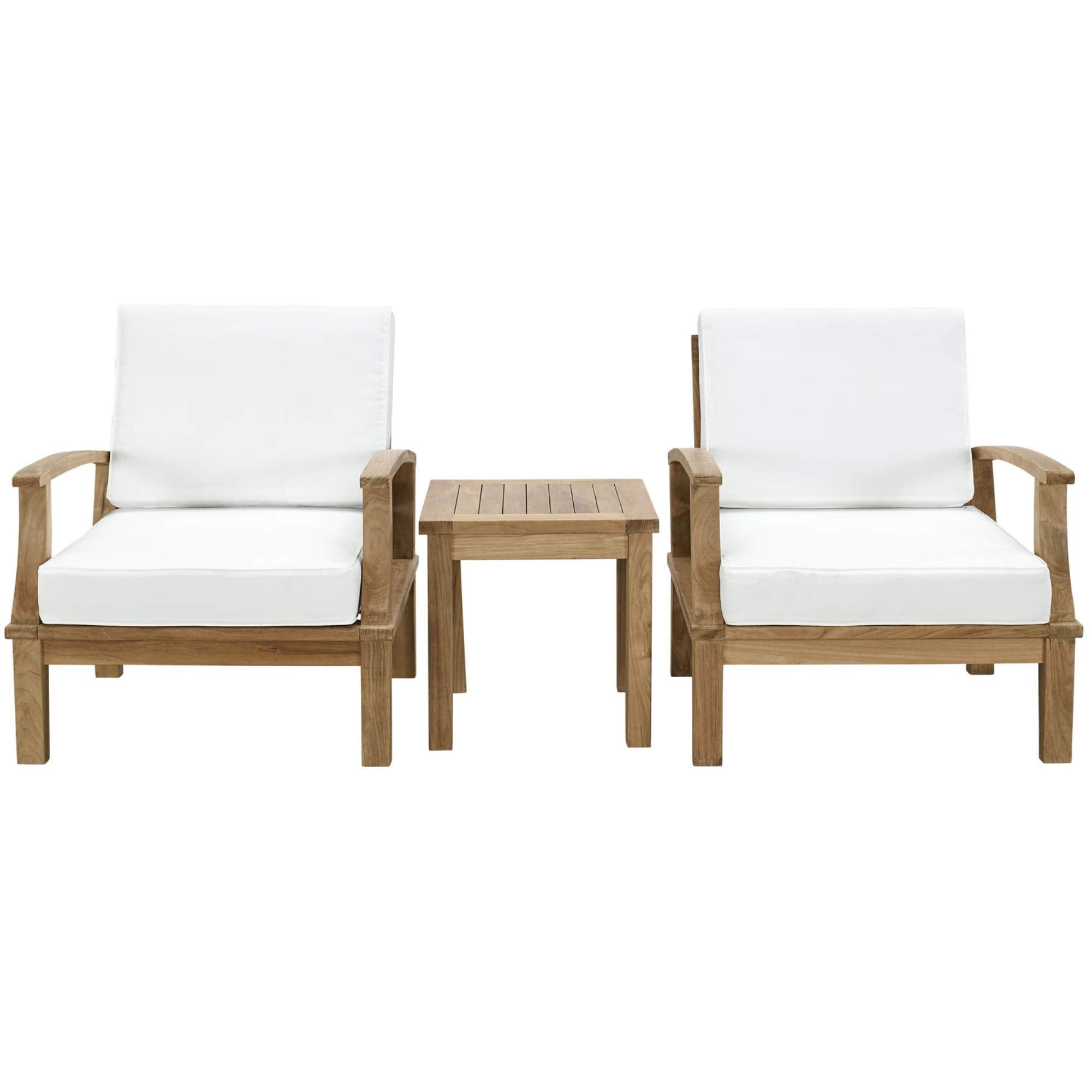 Yardlio Marina Teak Wood Outdoor Patio Sofa Sectional Set | Luxury, Durability, All-Weather