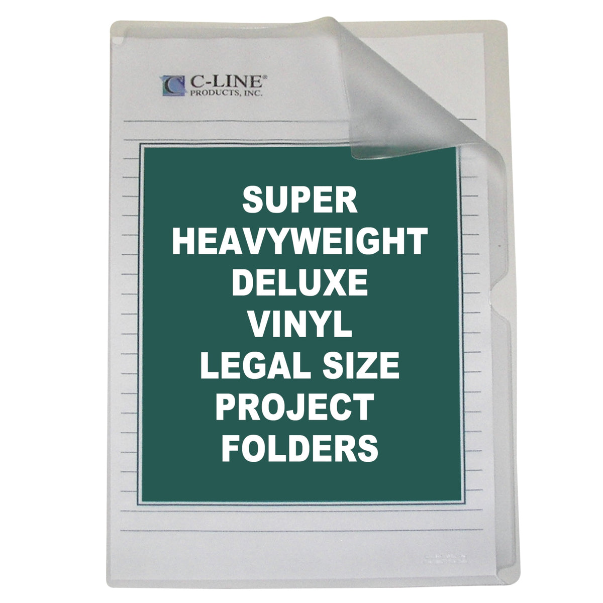 Deluxe Non-Glare Vinyl Project Folders, Legal Size, 14 X 8 1/2, 50/Bx, 62139