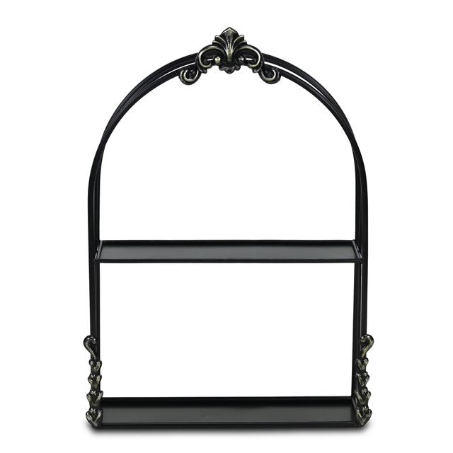 Sophronia Vintage Style 2 Tier Metal Wall Shelf