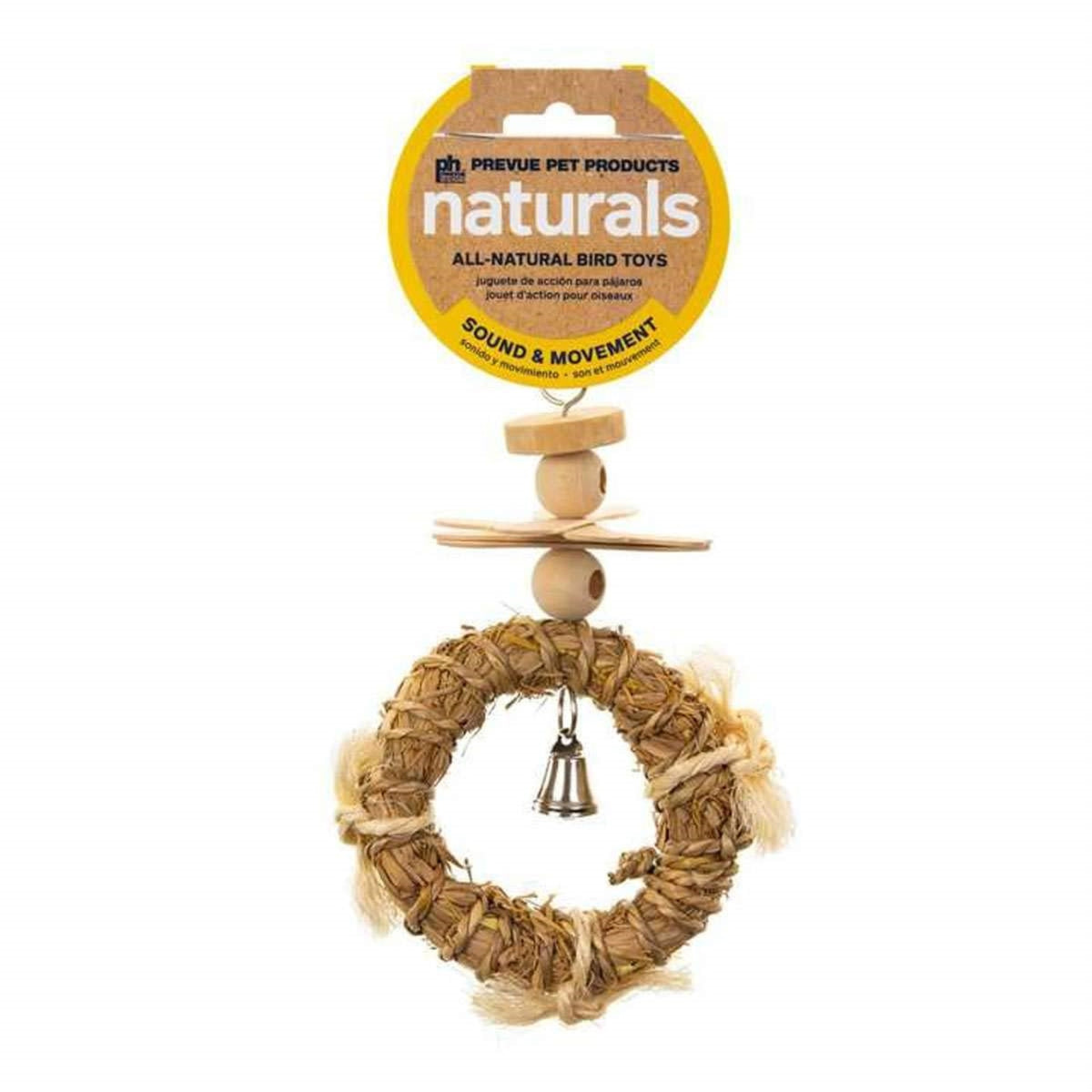 Prevue Pervue Pet Products Naturals Sound & Movement Crown Bird Toy,4' L X 1 1/2' W X 8' H