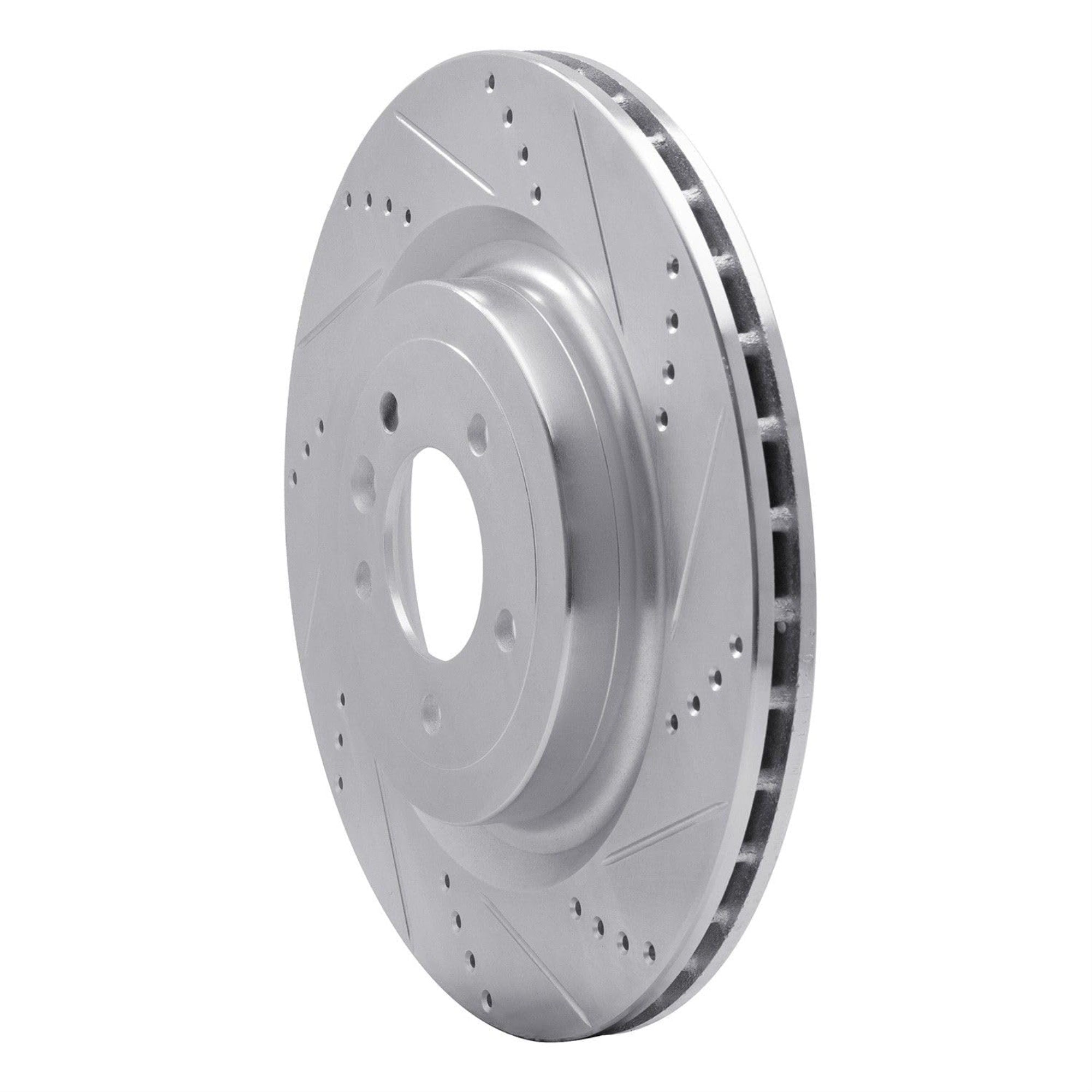 Brake Rotor - Drilled And Slotted - Silver 631-11023R