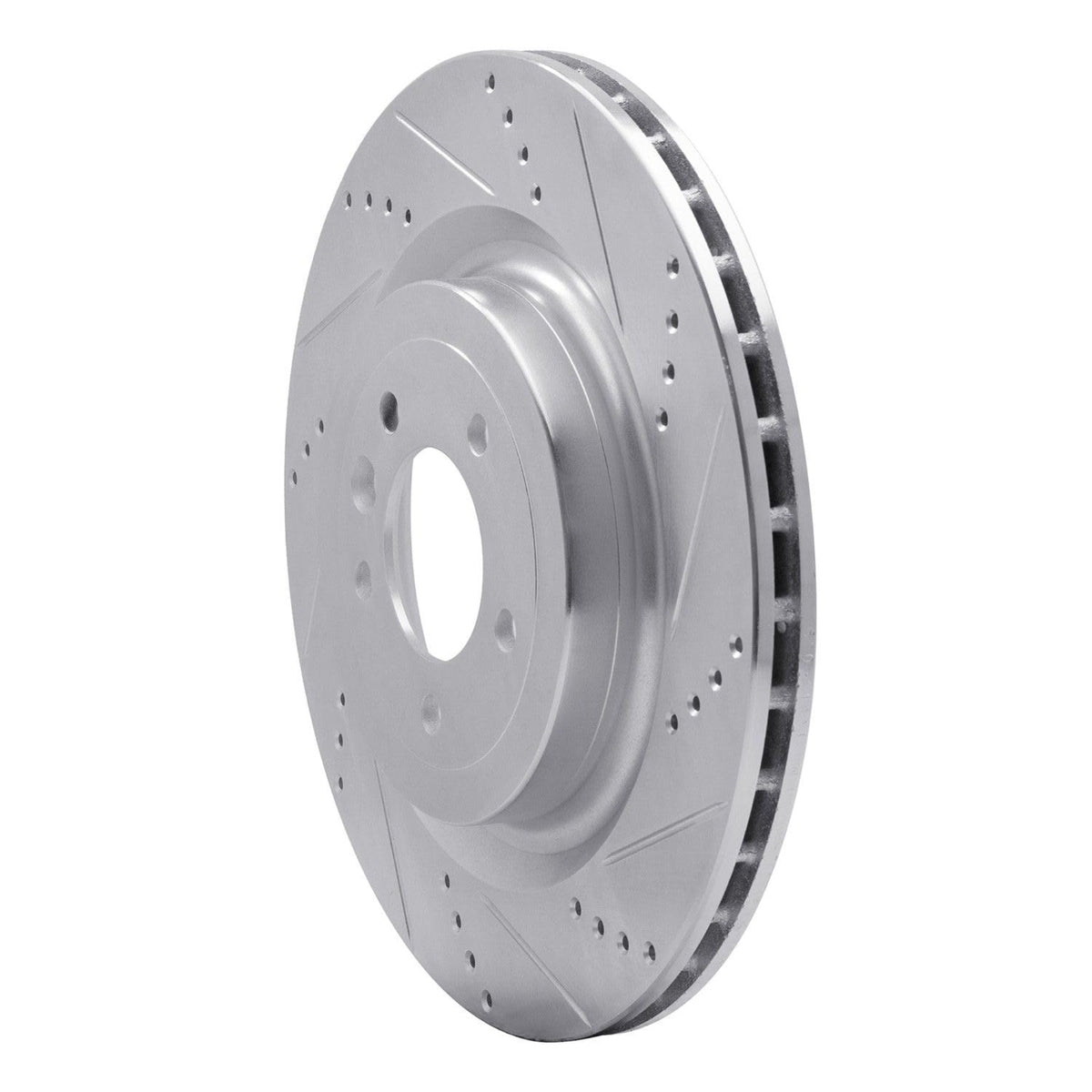 Brake Rotor - Drilled And Slotted - Silver 631-11023R