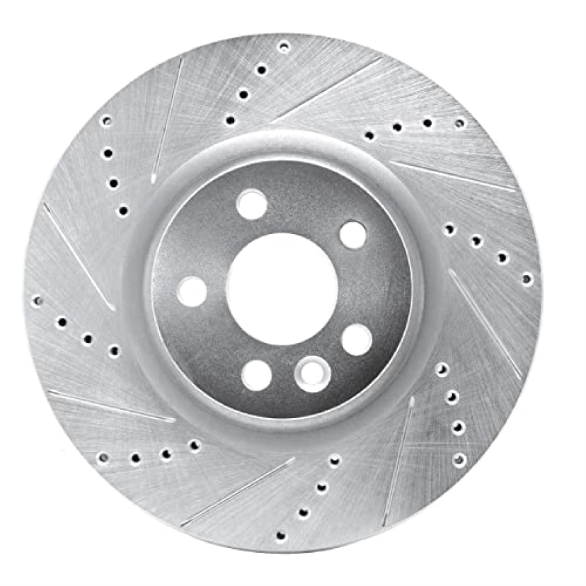 Brake Rotor - Drilled And Slotted - Silver 631-11025L
