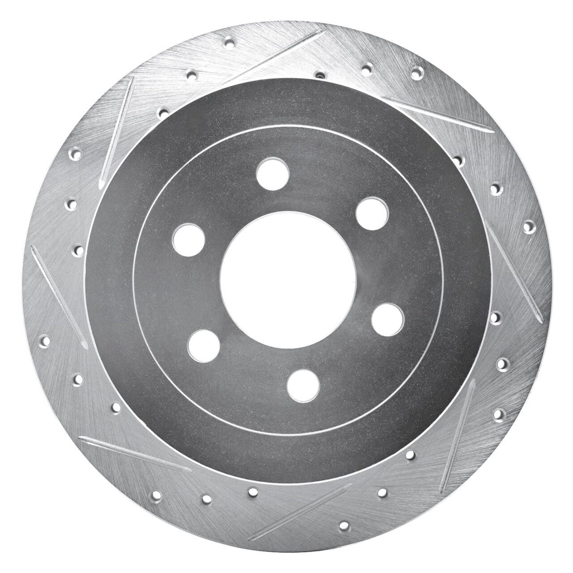 Brake Rotor - Drilled And Slotted - Silver 631-40099L
