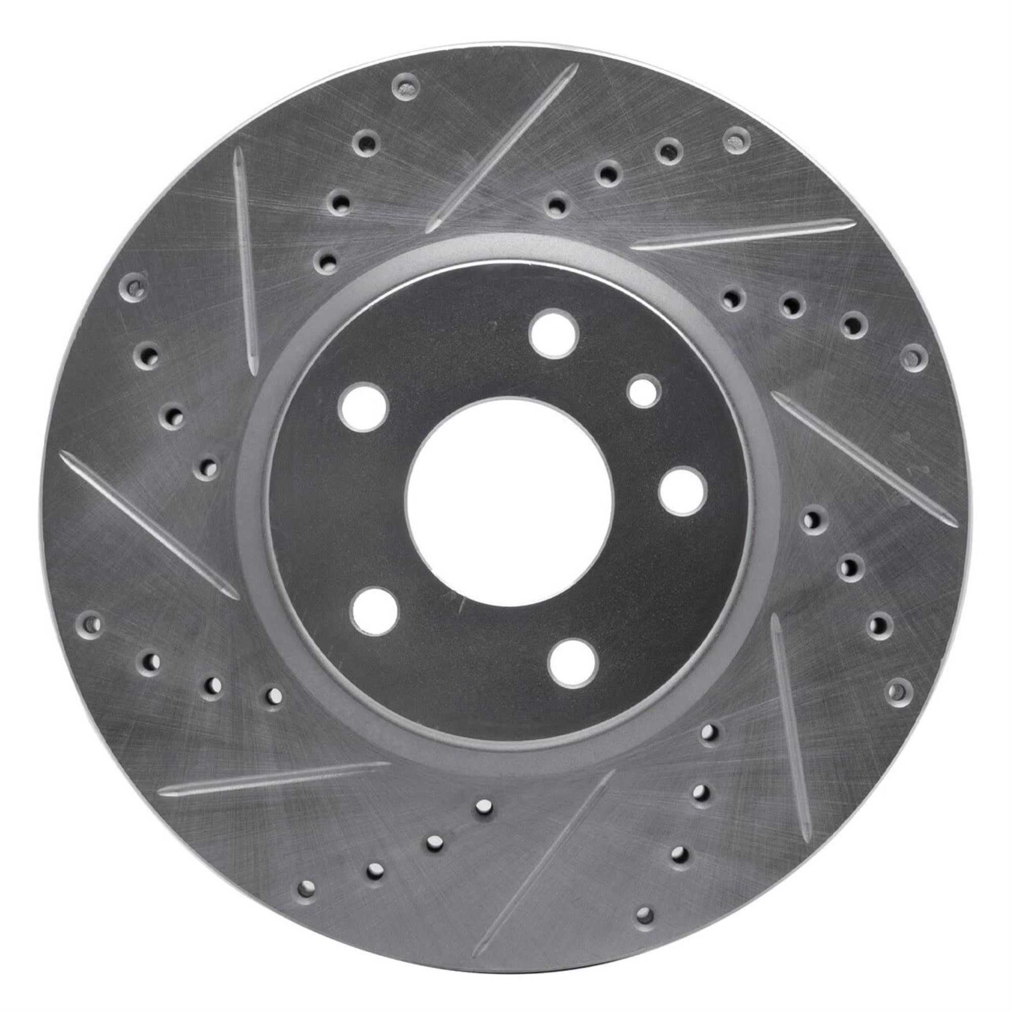 Brake Rotor - Drilled and Slotted - Silver 631-54259L