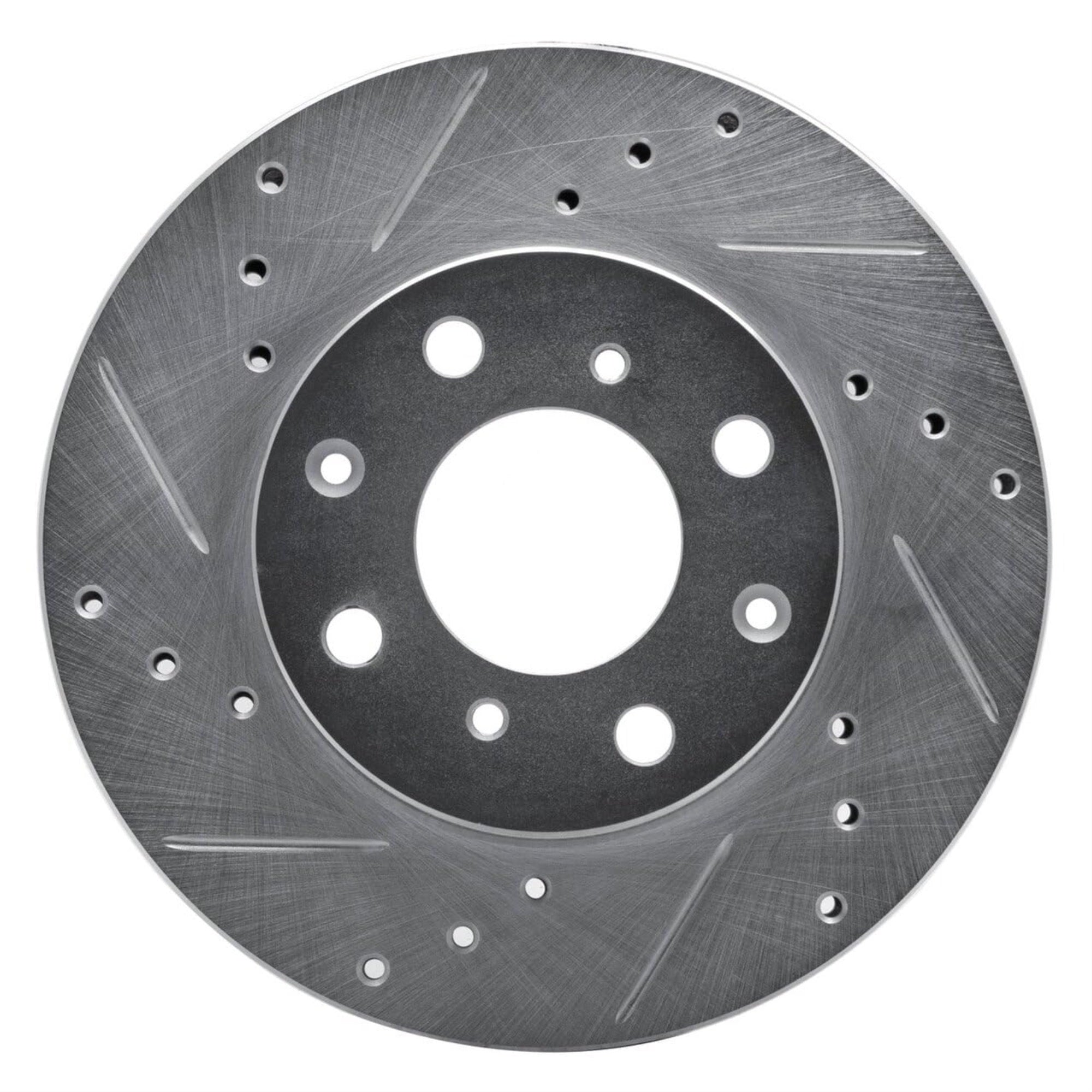 Brake Rotor - Drilled and Slotted - Silver 631-59018L