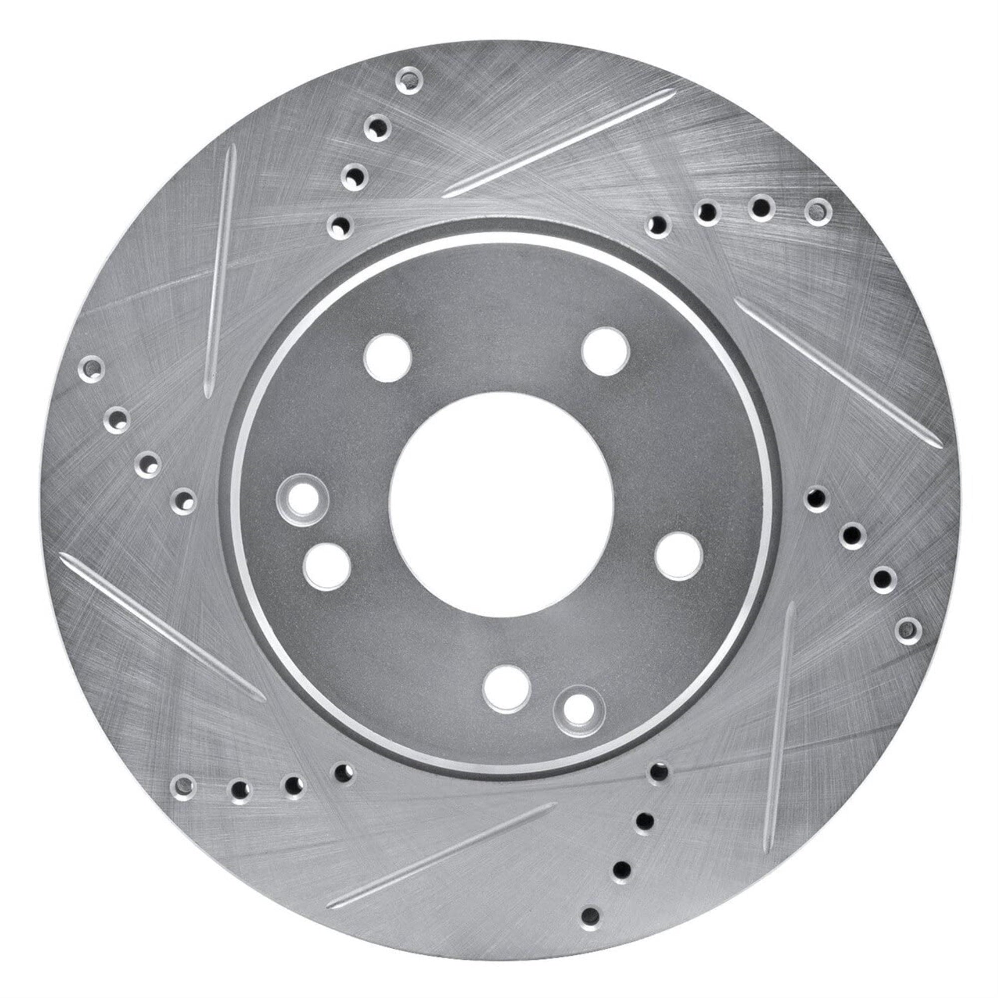 Brake Rotor - Drilled and Slotted - Silver 631-63047L