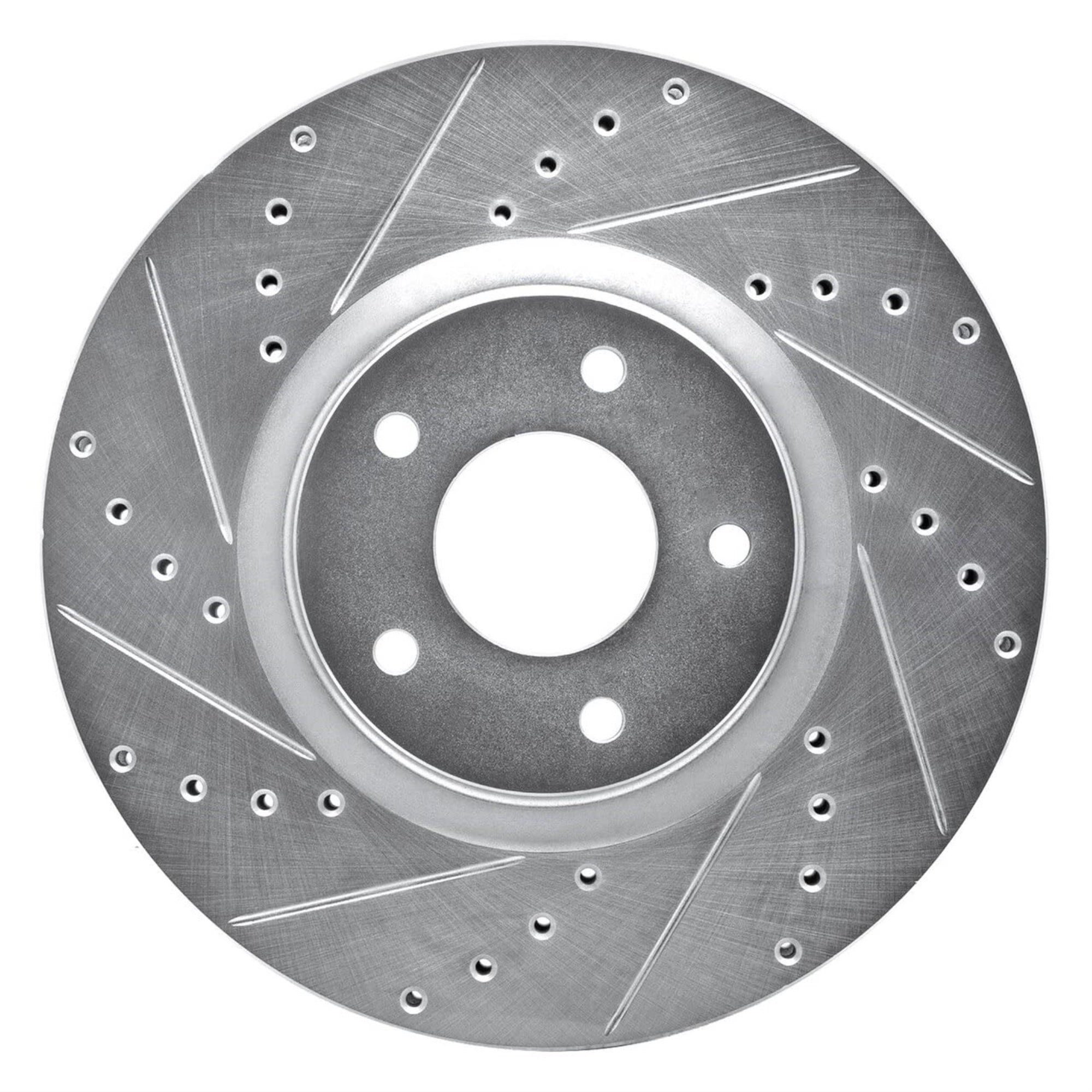 Brake Rotor - Drilled And Slotted - Silver 631-67059L