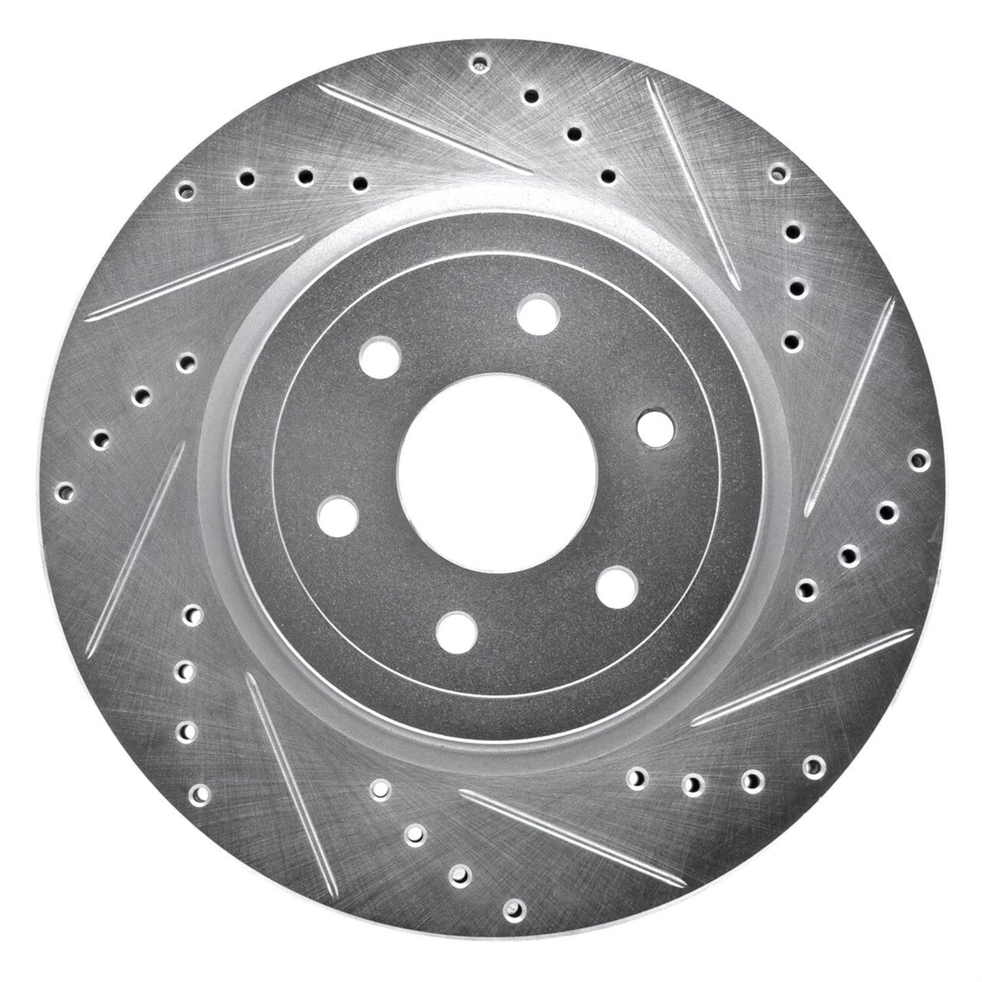 Brake Rotor - Drilled and Slotted - Silver 631-67099R