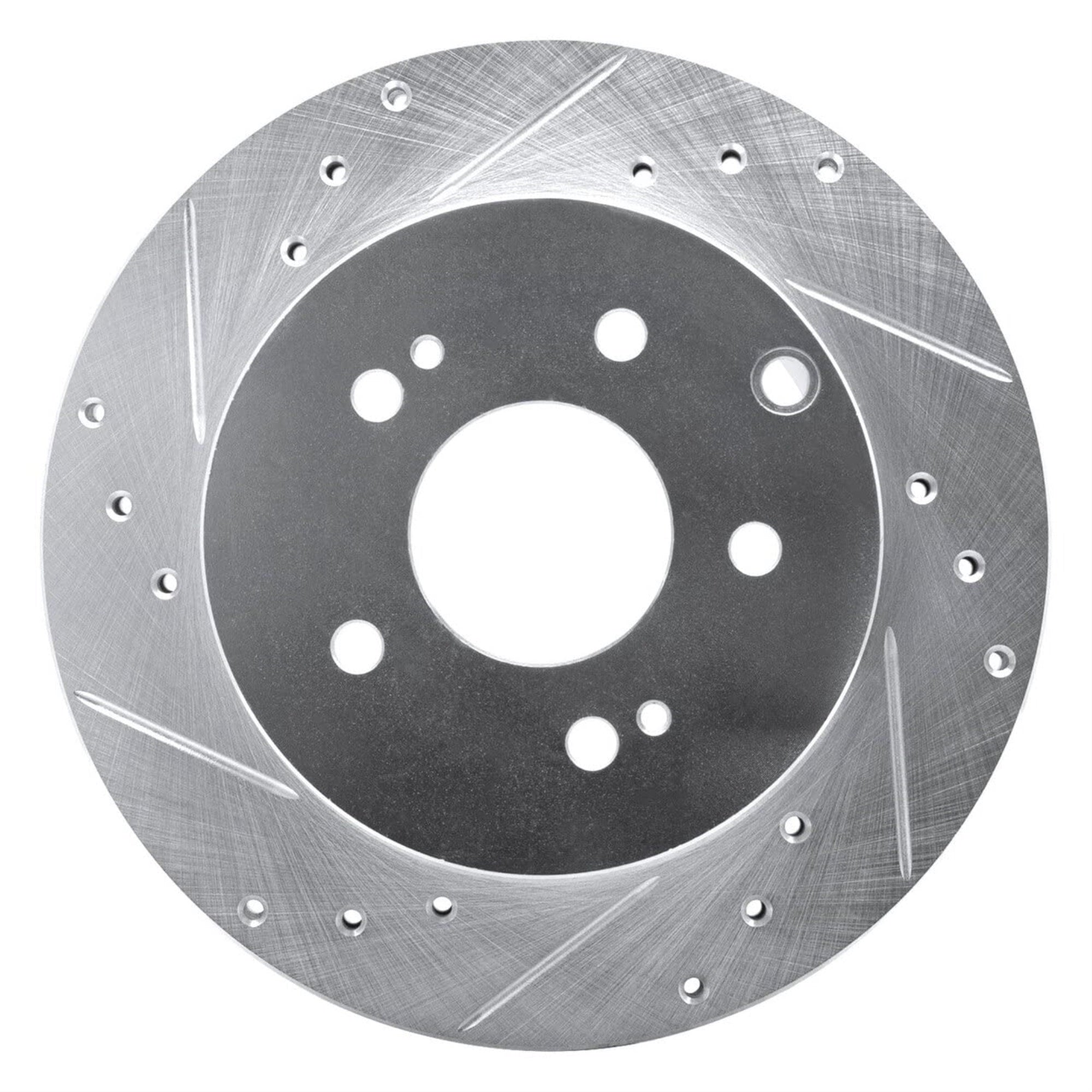 Brake Rotor - Drilled and Slotted - Silver 631-72040L