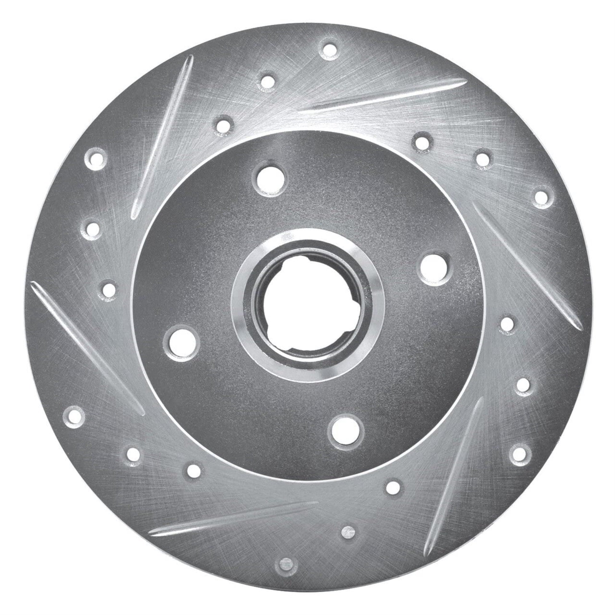 Brake Rotor - Drilled And Slotted - Silver 631-74005L