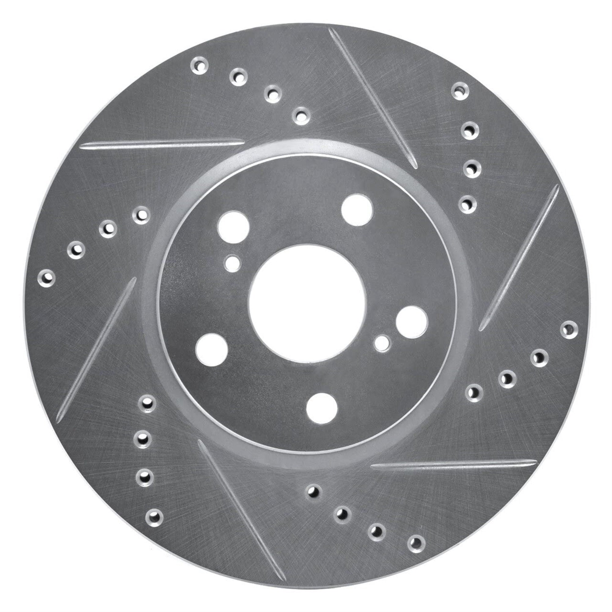 Brake Rotor - Drilled and Slotted - Silver 631-76081R