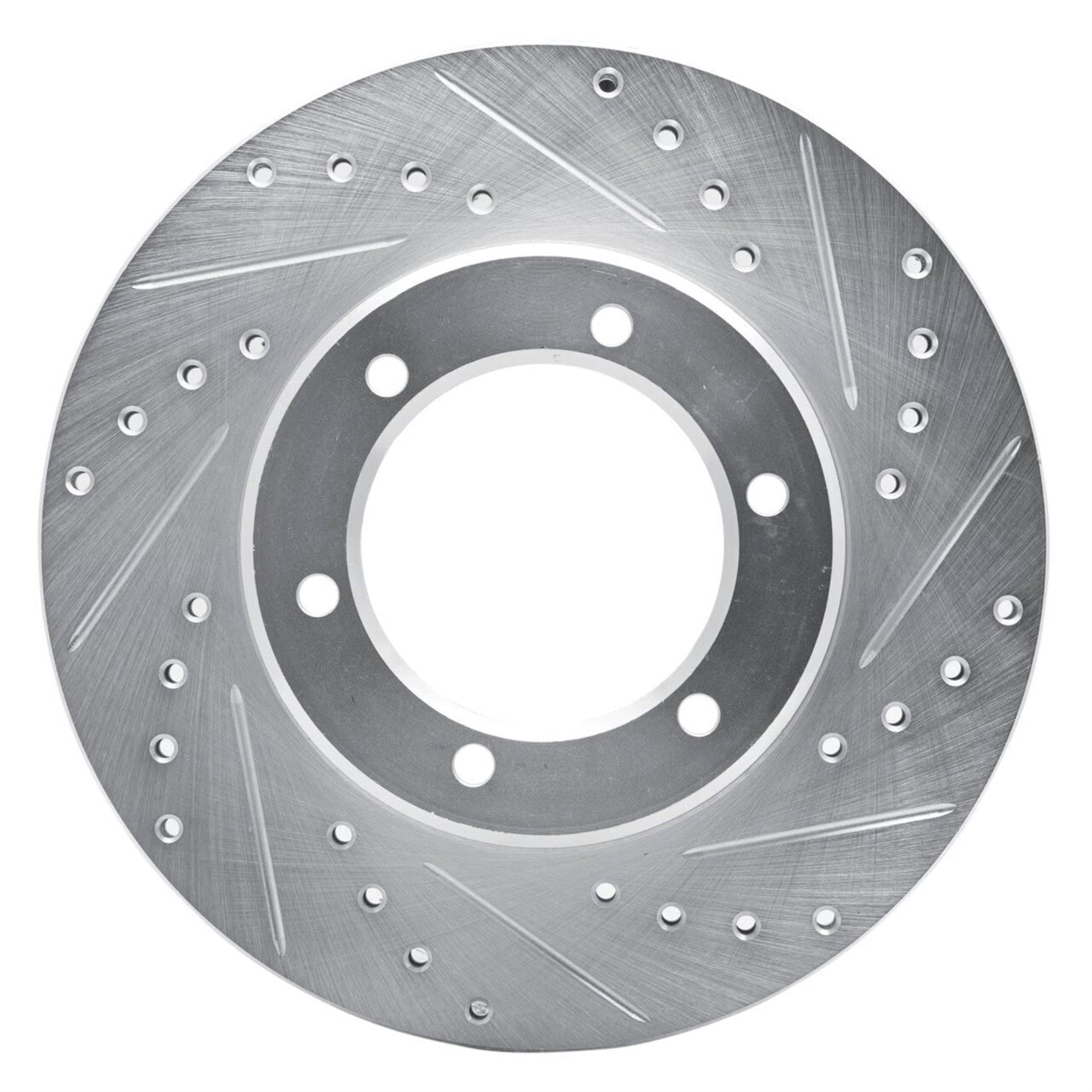 Brake Rotor - Drilled and Slotted - Silver 631-76102R
