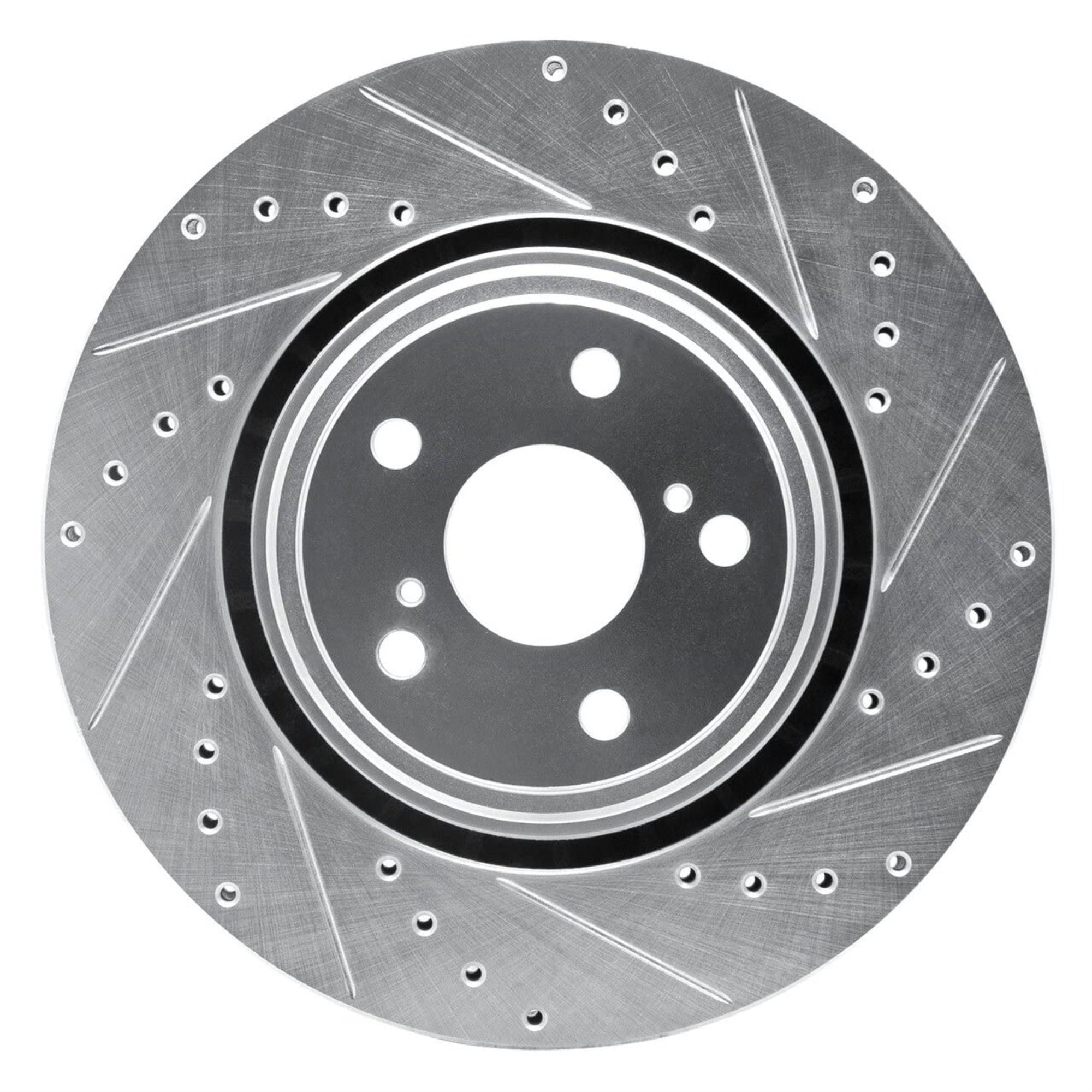 Brake Rotor - Drilled and Slotted - Silver 631-76138R