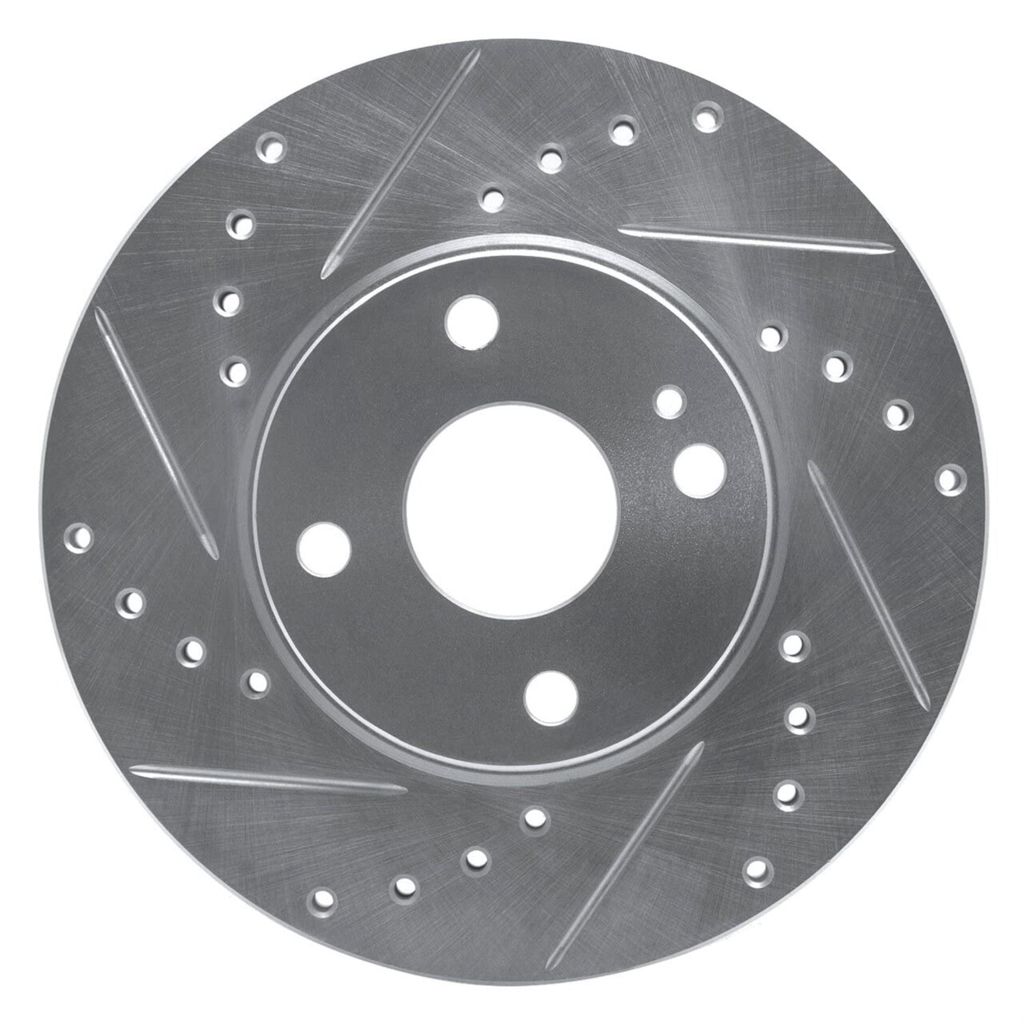 Brake Rotor - Drilled and Slotted - Silver 631-80030L