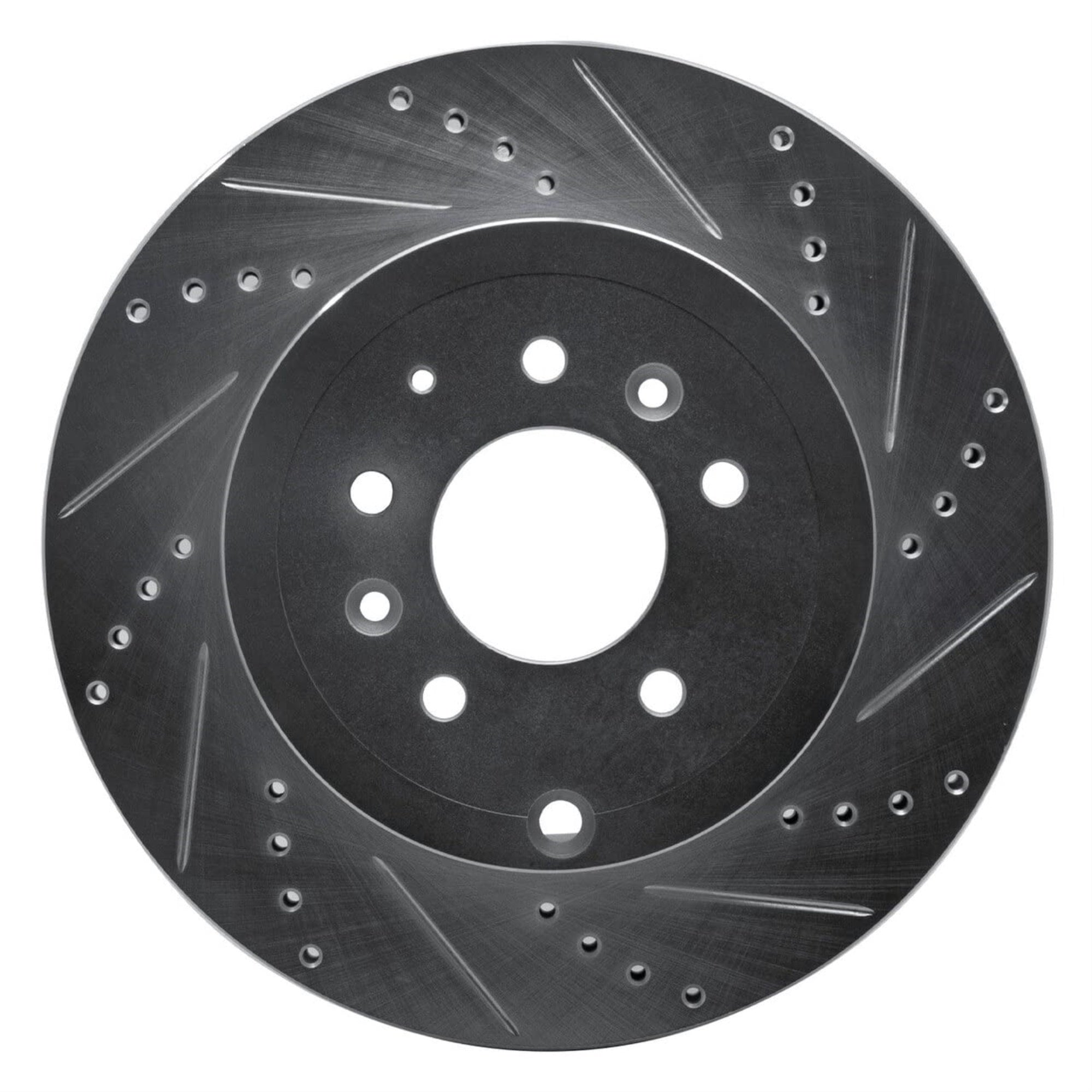 Brake Rotor - Drilled And Slotted - Silver 631-80068R