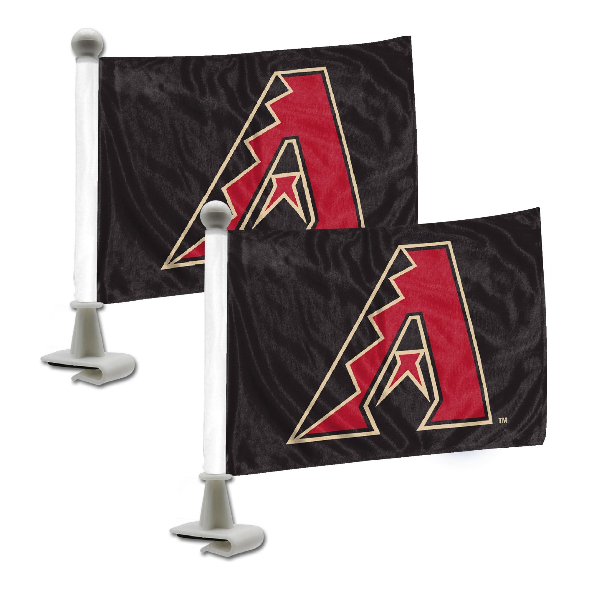 Arizona Diamondbacks Ambassador Car Flags - 2 Pack Mini Auto Flags, 4In X 6In