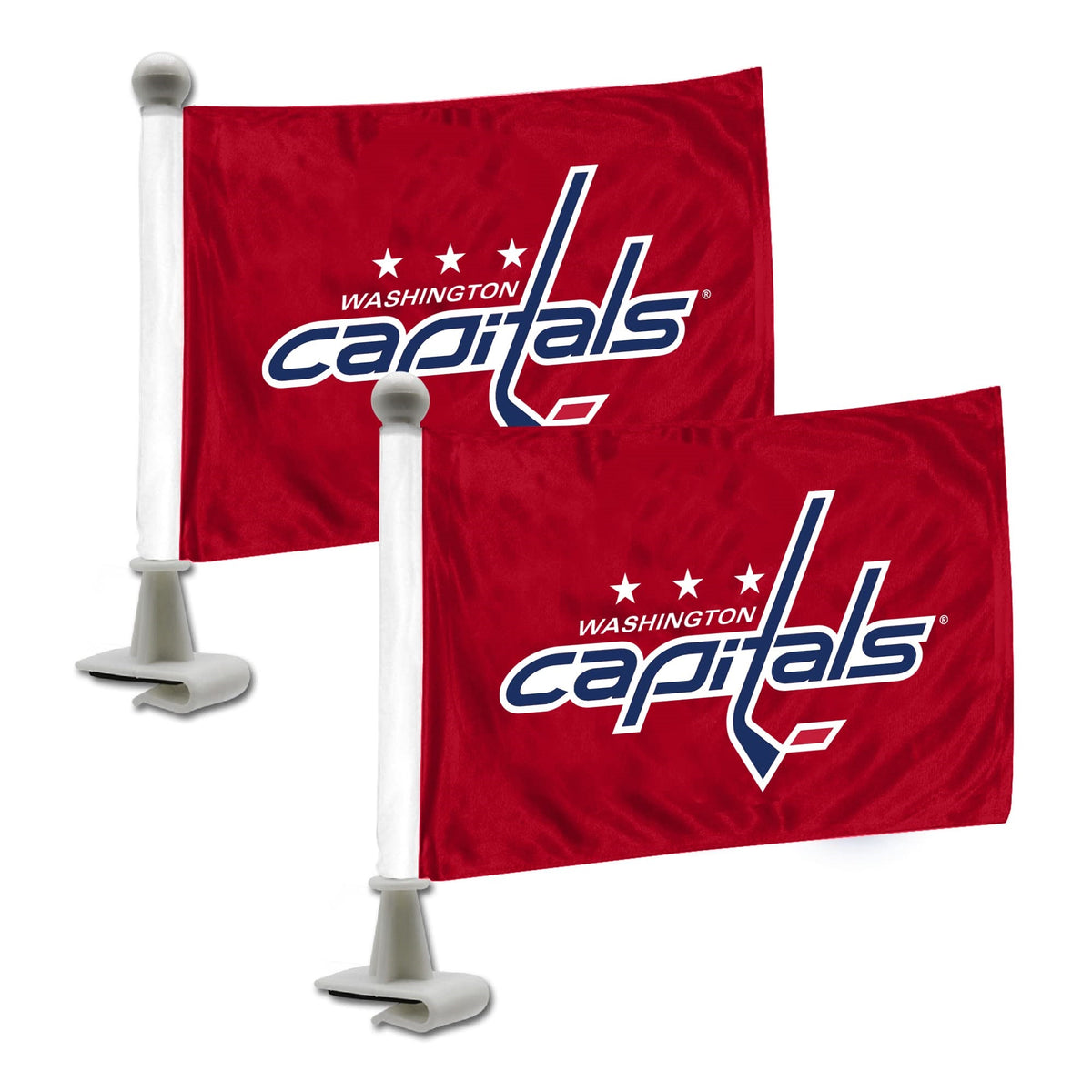 Washington Capitals Ambassador Car Flags - 2 Pack Mini Auto Flags, 4In X 6In