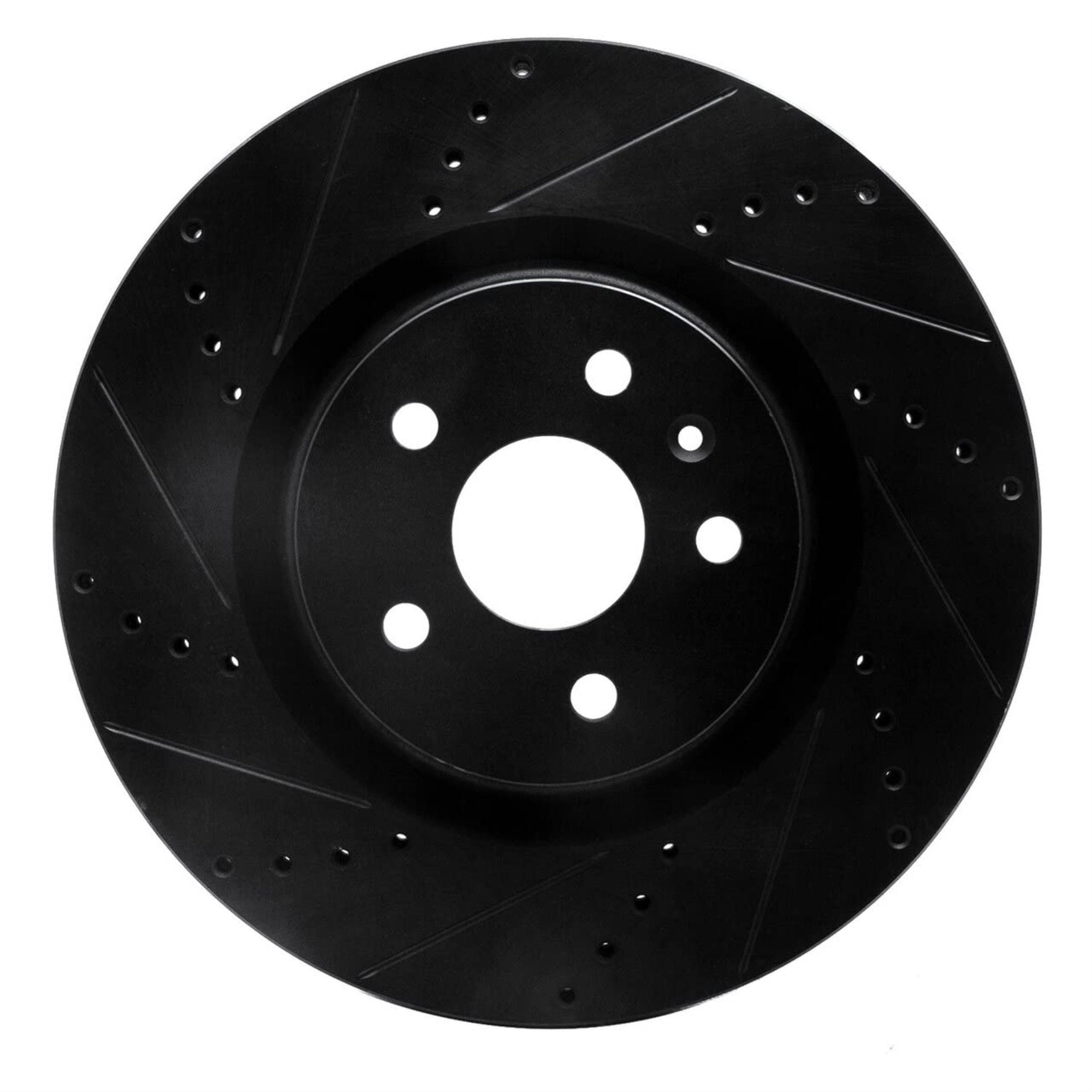 Brake Rotor - Drilled and Slotted - Black 633-45017L