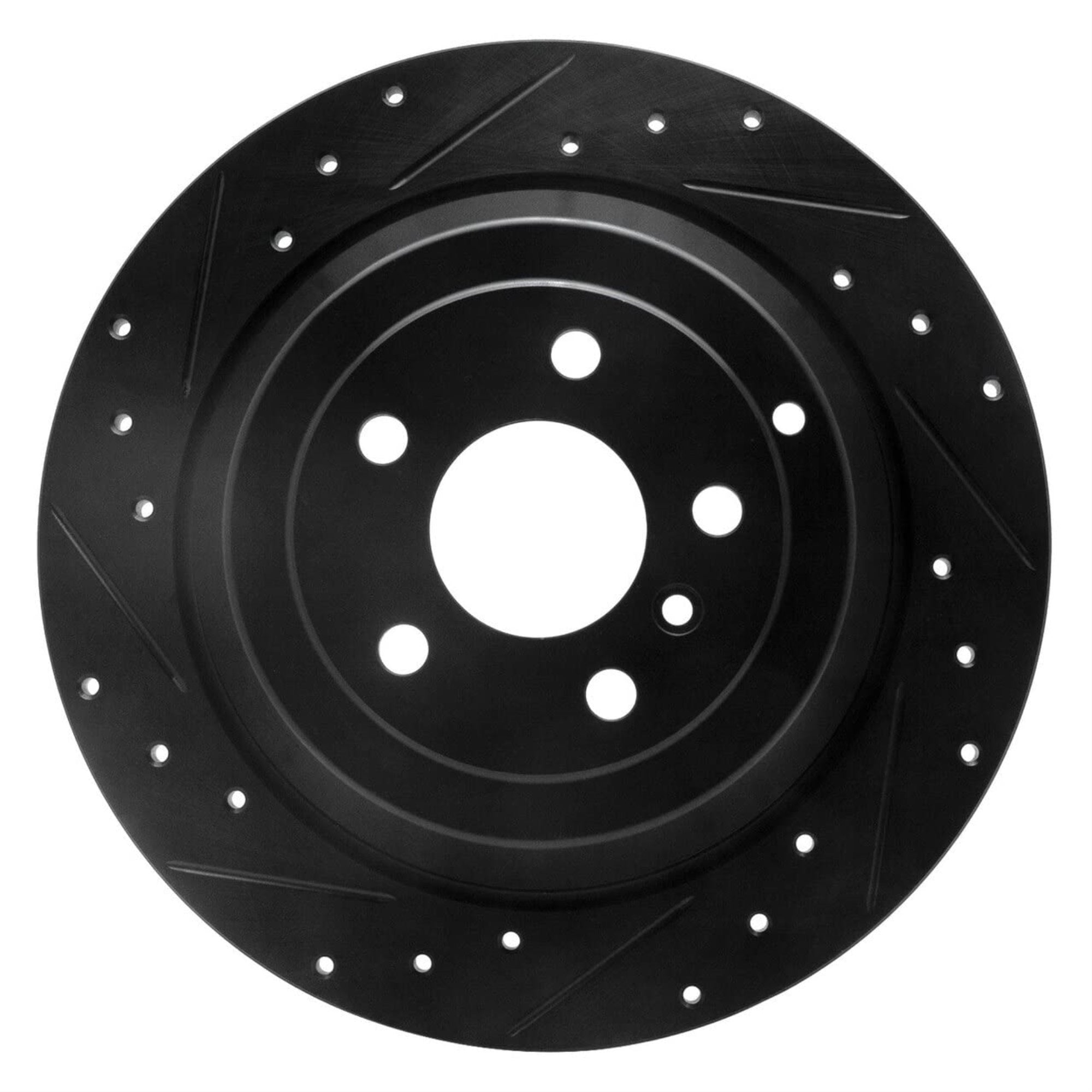 Brake Rotor - Drilled and Slotted - Black 633-63129L