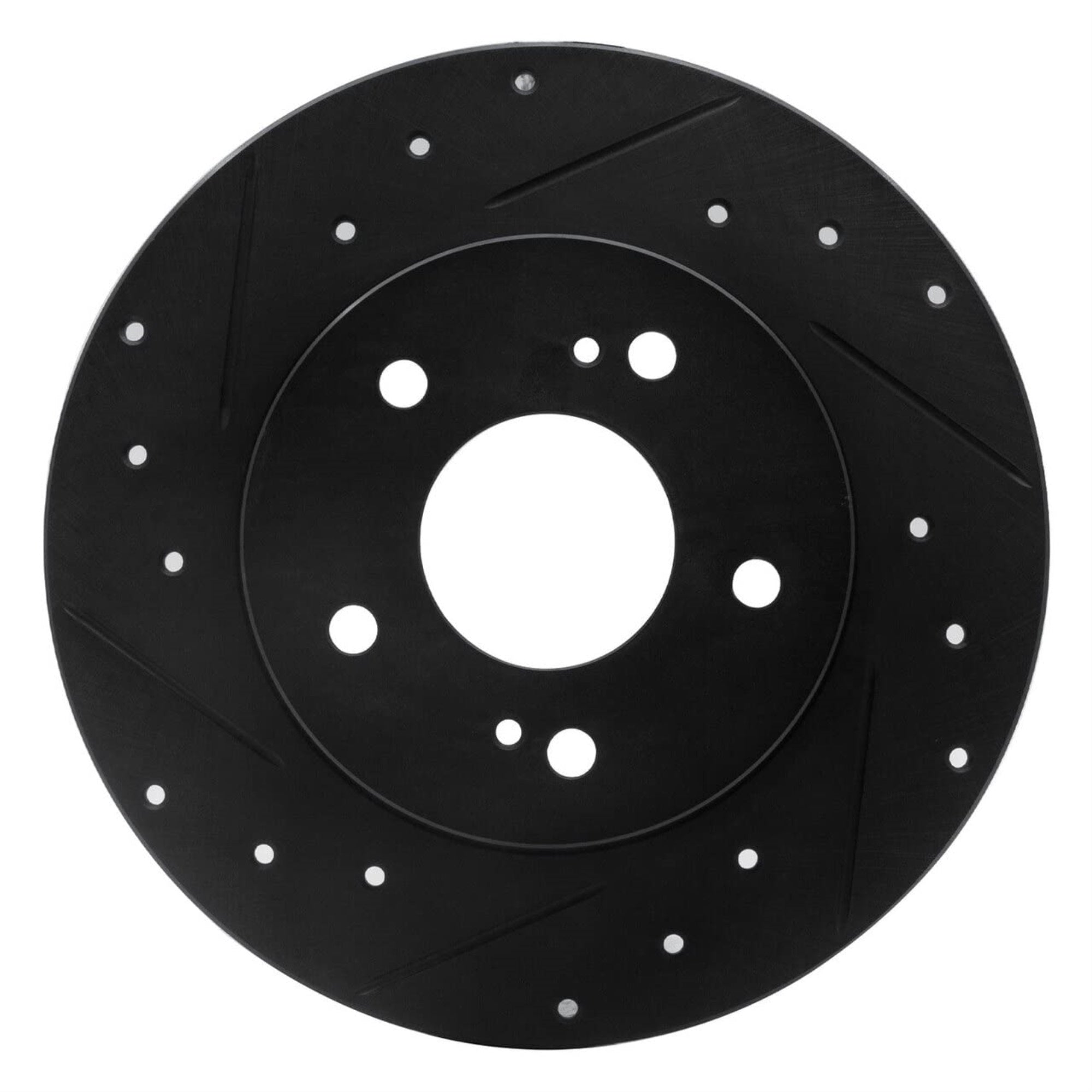 Brake Rotor - Drilled And Slotted - Black 633-67043L