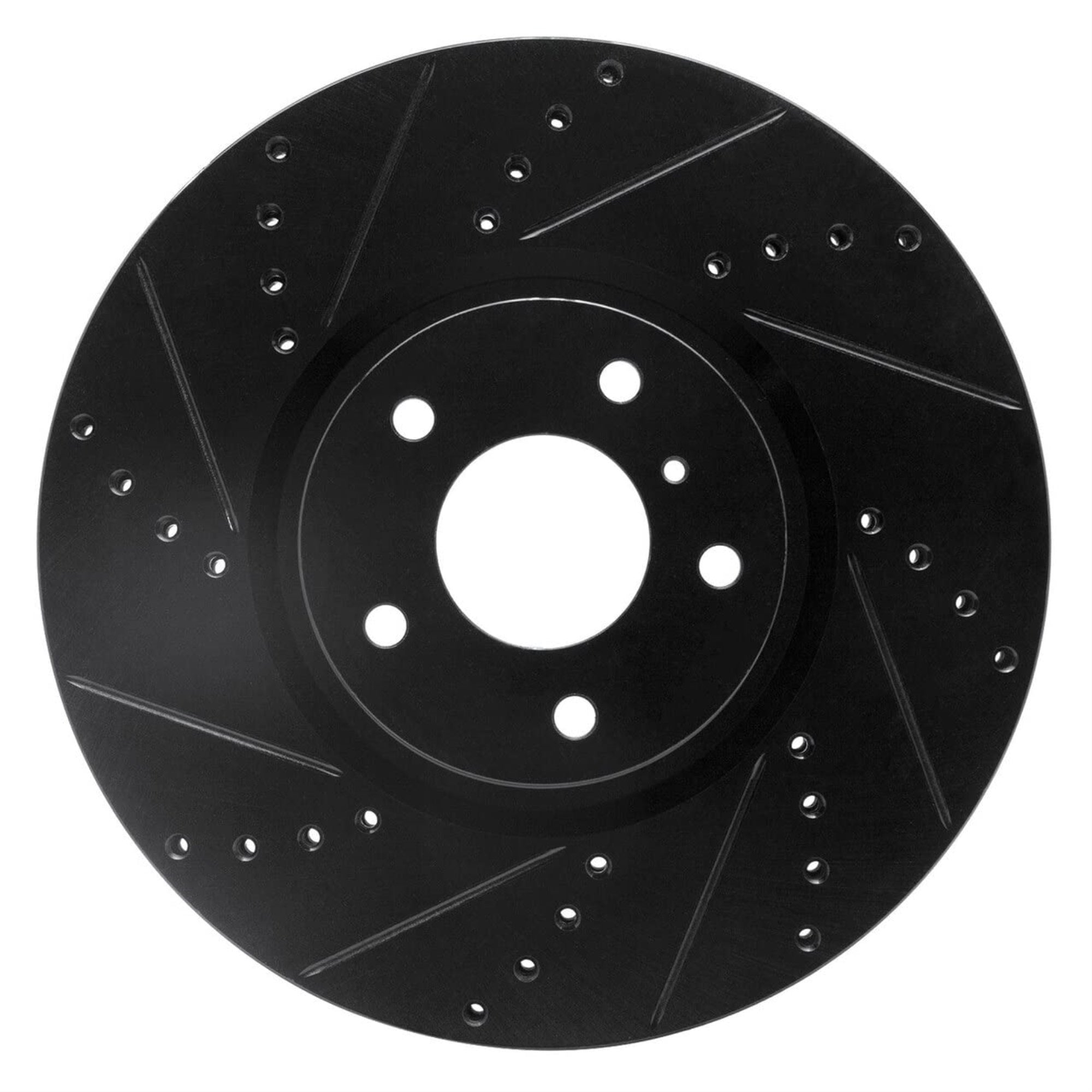 Brake Rotor - Drilled And Slotted - Black 633-68011L