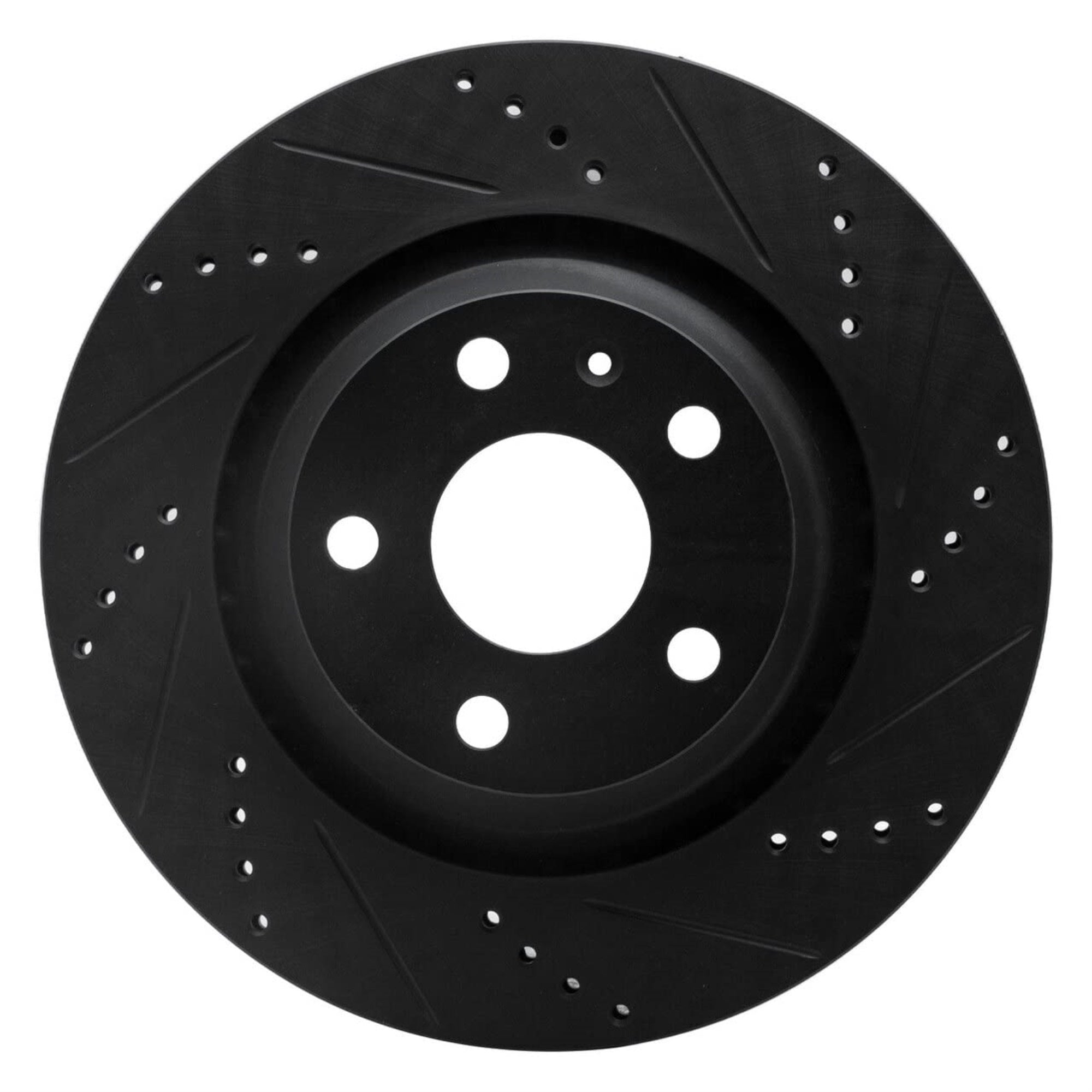 Brake Rotor - Drilled and Slotted - Black 633-73055R