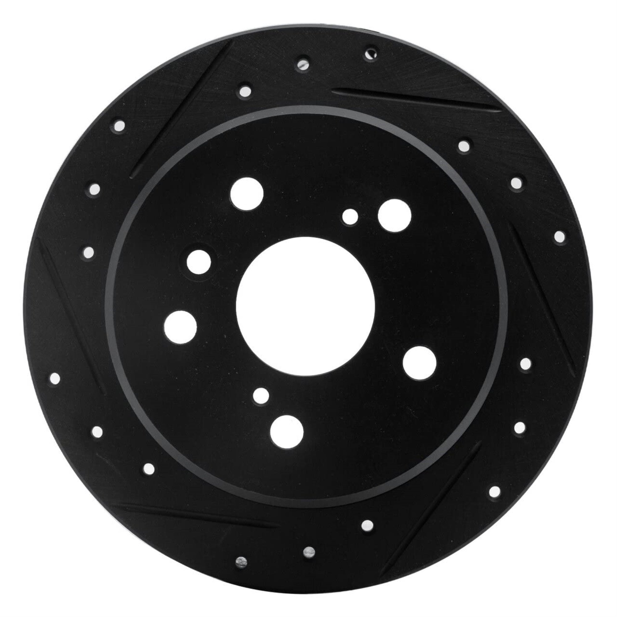 Brake Rotor - Drilled and Slotted - Black 633-76054L