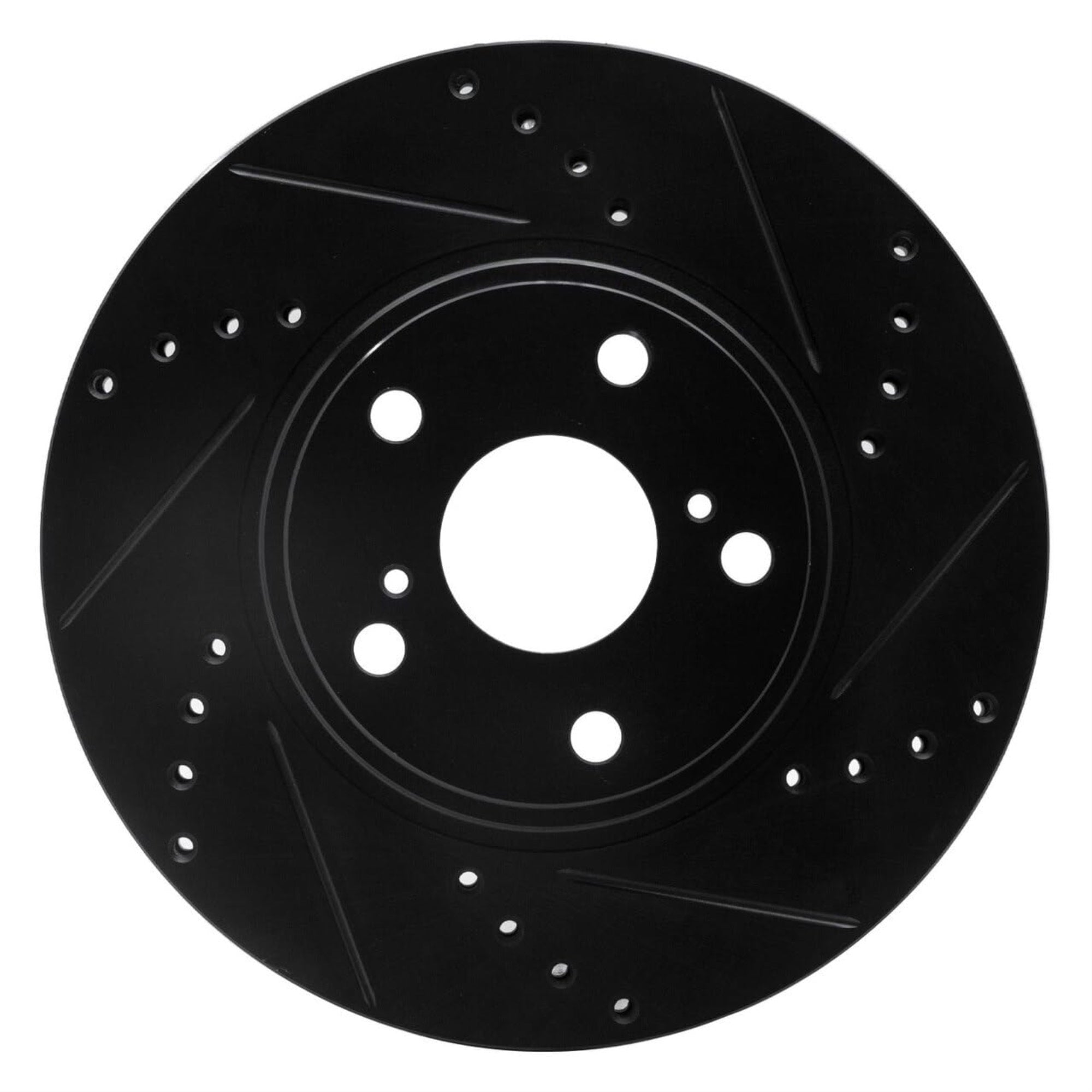 Brake Rotor - Drilled and Slotted - Black 633-76055R