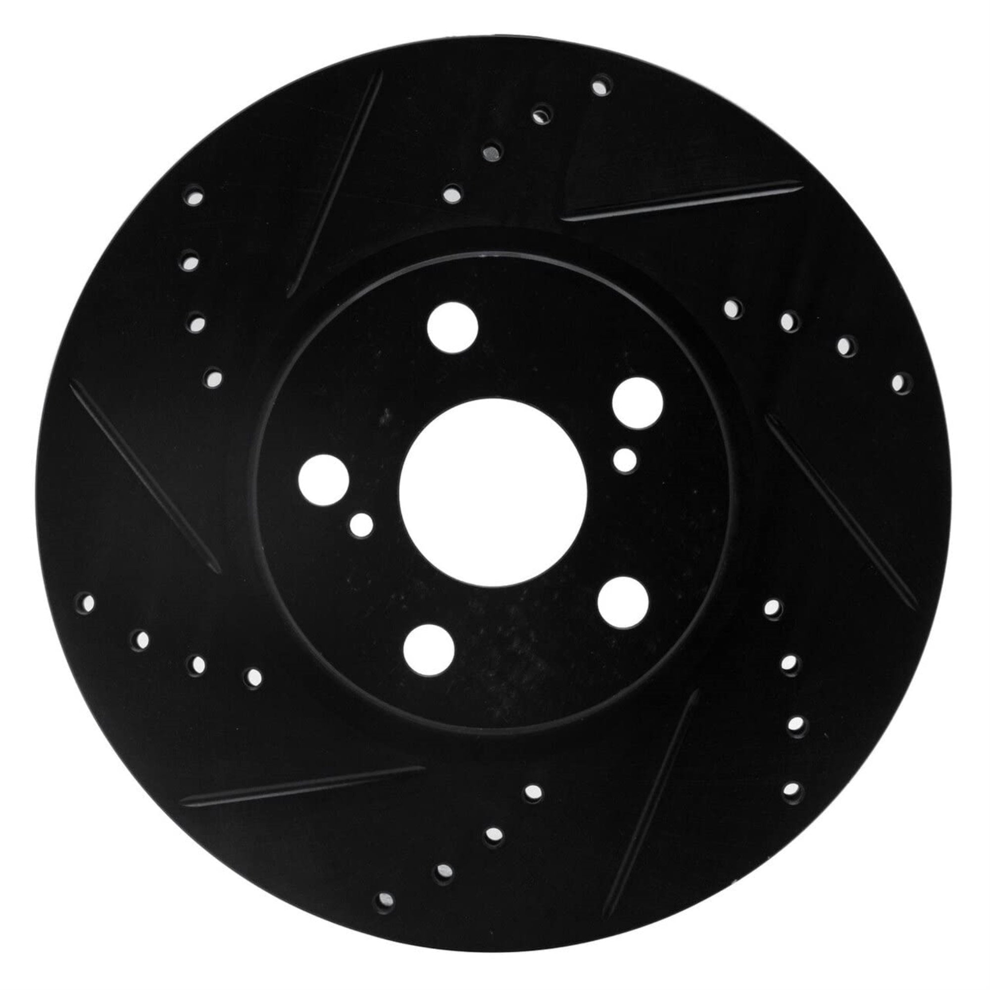 Brake Rotor - Drilled and Slotted - Black 633-76081L