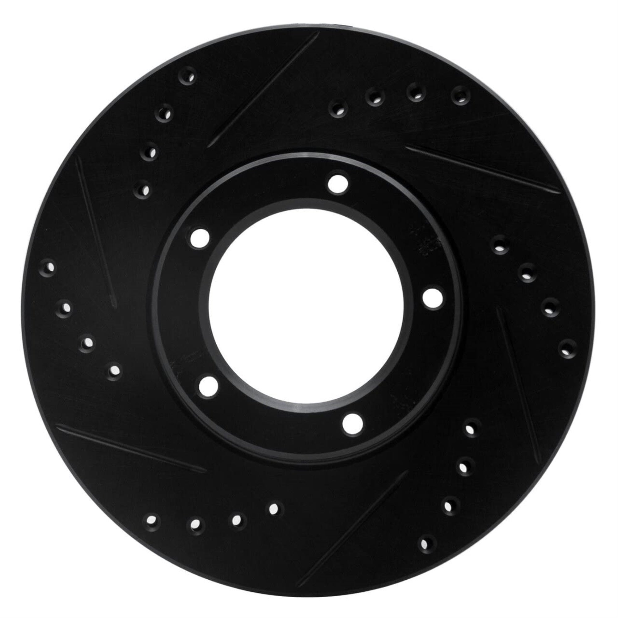 Brake Rotor - Drilled and Slotted - Black 633-76106L