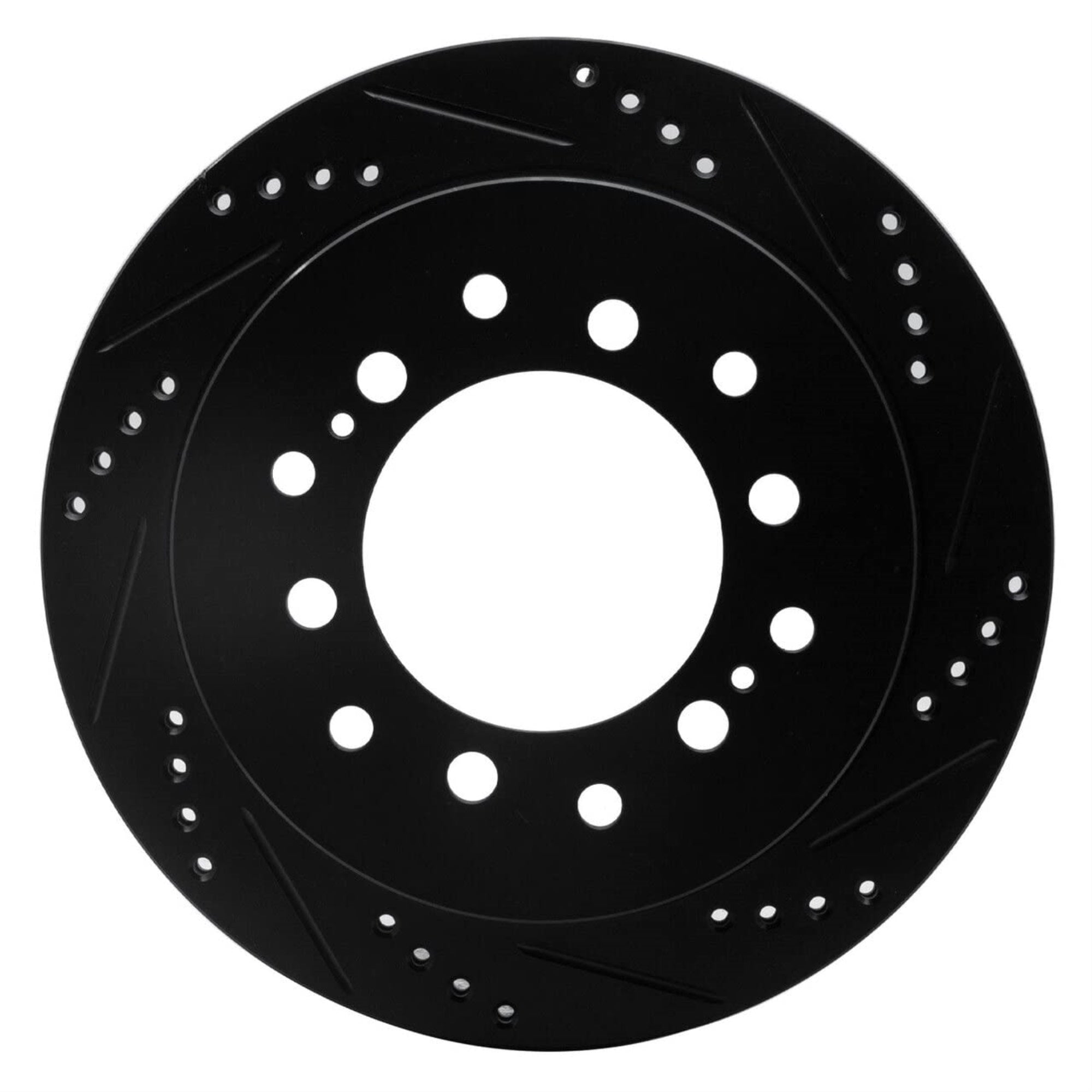 Brake Rotor - Drilled and Slotted - Black 633-76127R
