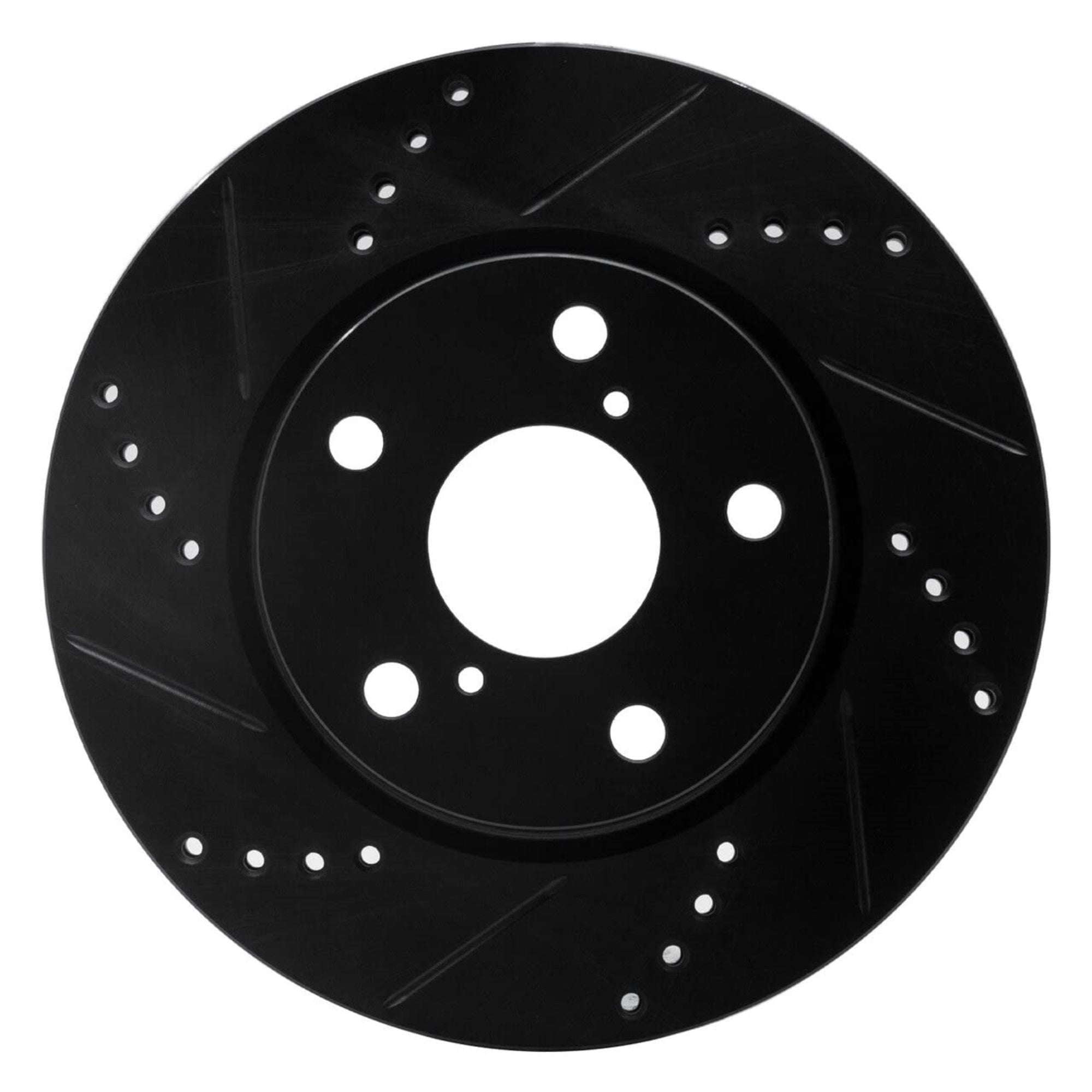 Brake Rotor - Drilled And Slotted - Black 633-76135L