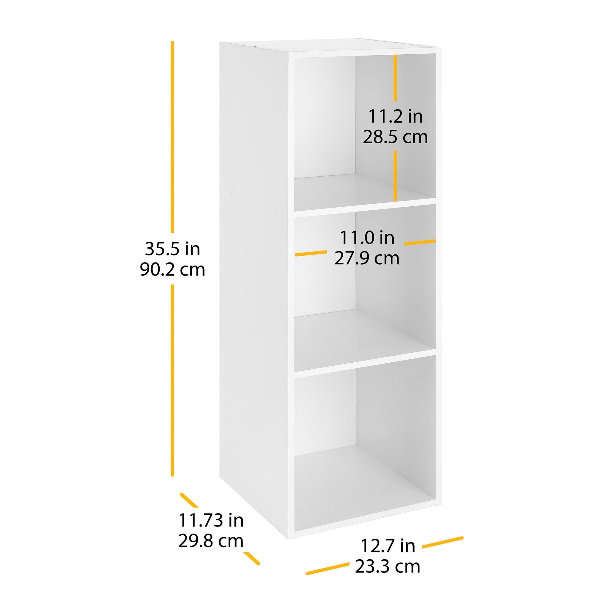 Whitmor 3-section Cube Organizer in White