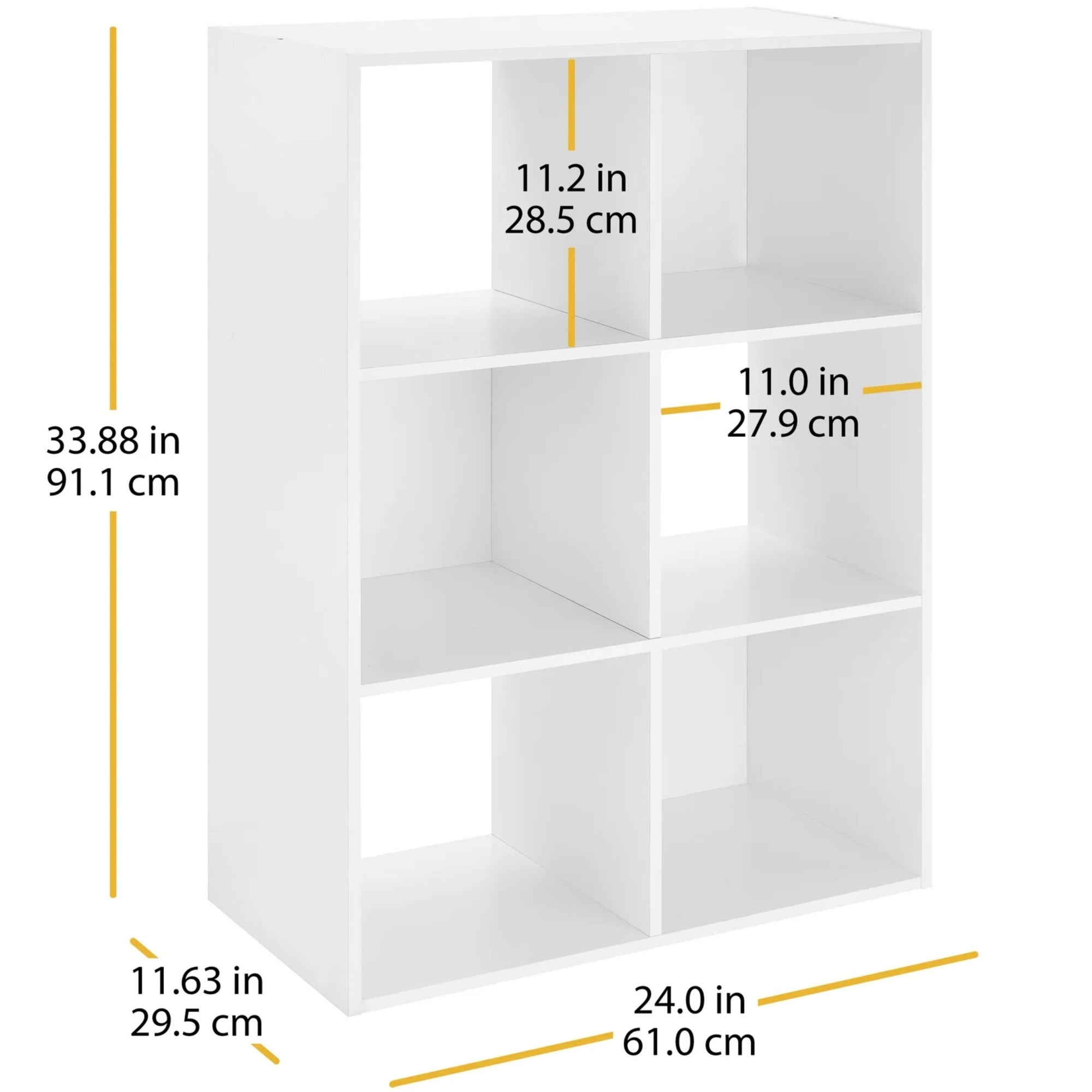 Whitmor 6-section Cube Organizer in White