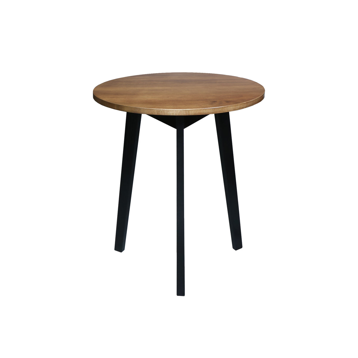 Three-Legged Round Side Modern Table With Solid American Hardwood Top