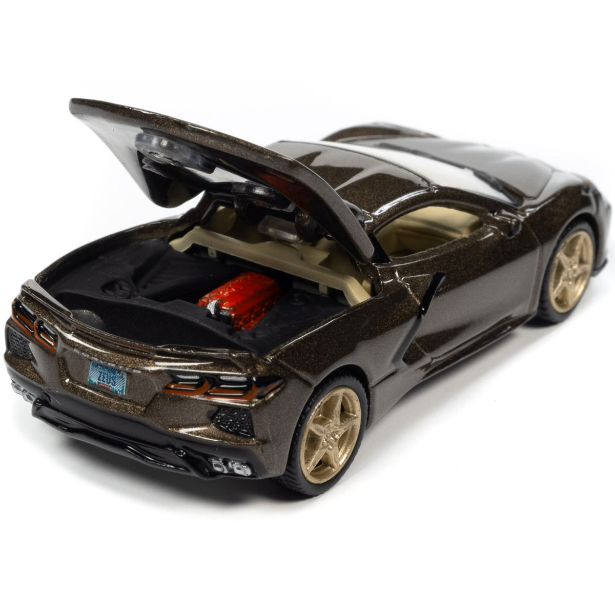 2020 Chevrolet Corvette Zeus Bronze Metallic 'Sports Cars' Limited Edition 1/64 Diecast Model Car By Auto World