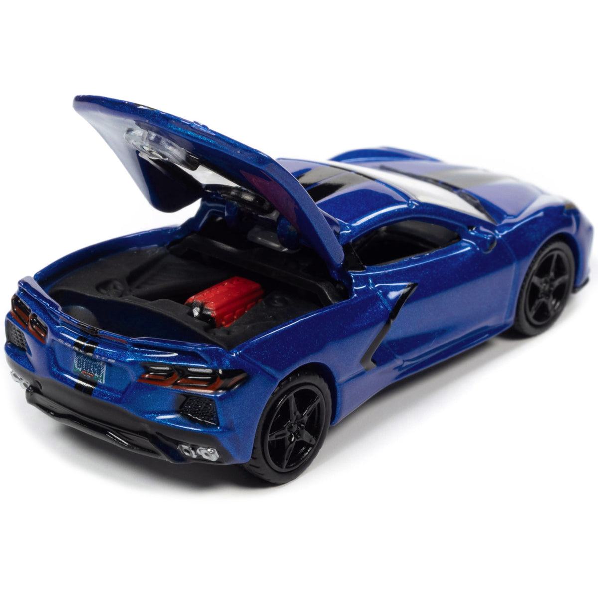 2020 Chevrolet Corvette Elkhart Lake Blue Metallic 'Sports Cars' Limited Edition 1/64 Diecast Model Car By Auto World