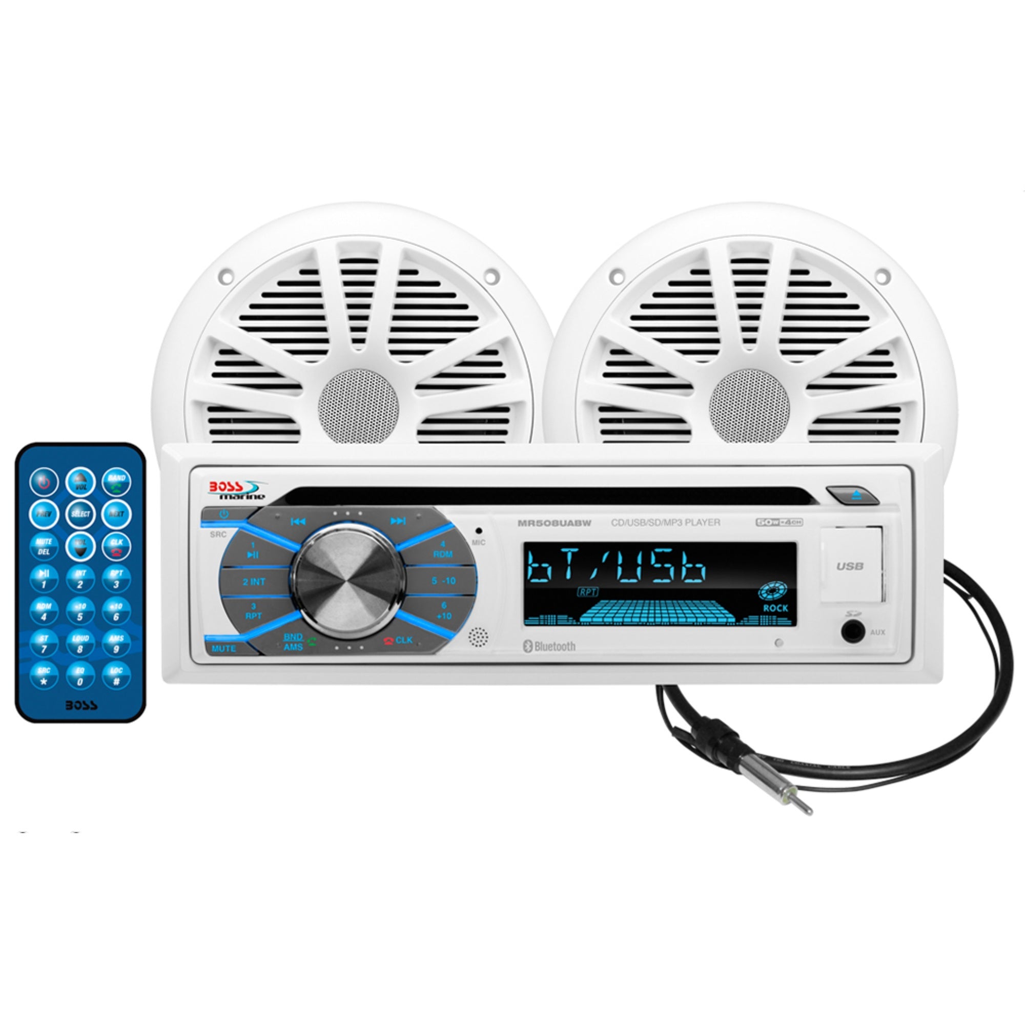 Boss Audio Mck508Wb.6 Package W/ Mr508Uabw, Pair Mrw6