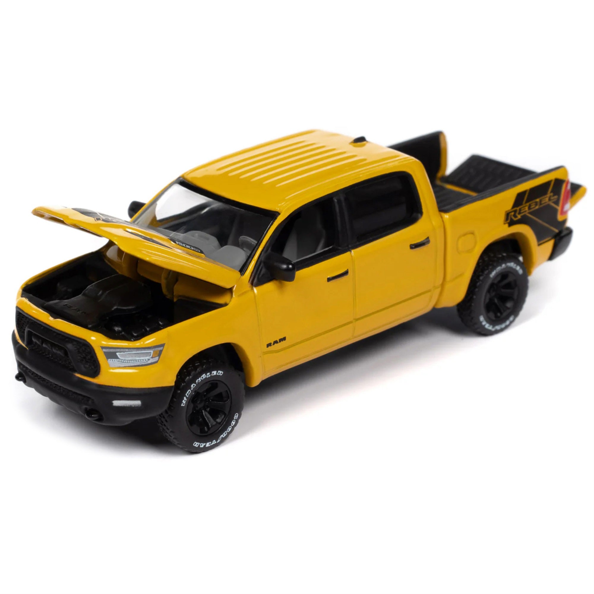 2023 Ram 1500 Rebel Havoc Edition Pickup Truck Baja Yellow “Muscle Trucks” Series 1/64 Diecast Model Car by Auto World