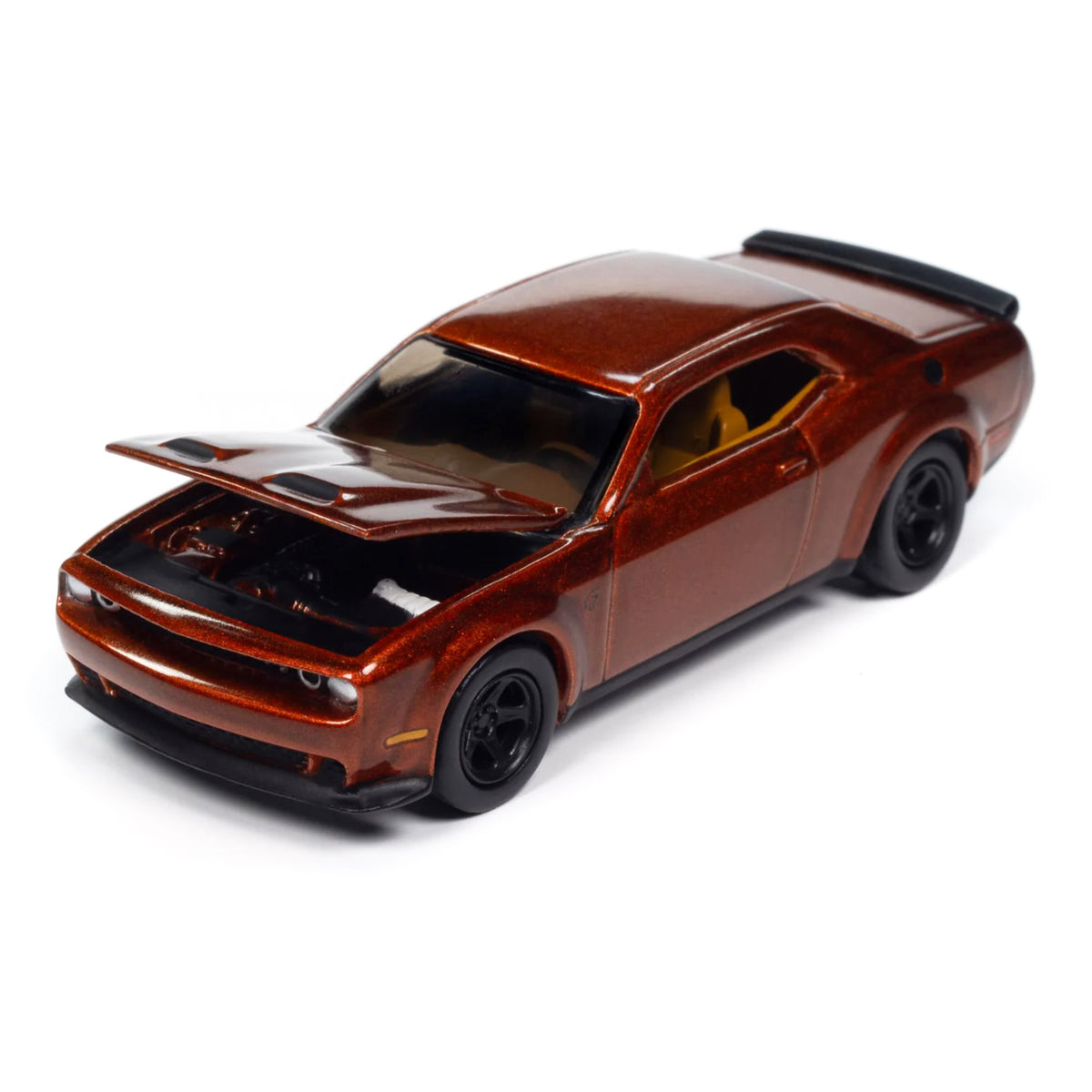 2021 Dodge Challenger Srt Super Stock Sinamon Stick Orange Metallic 'Modern Muscle' Series 1/64 Diecast Model Car By Auto World