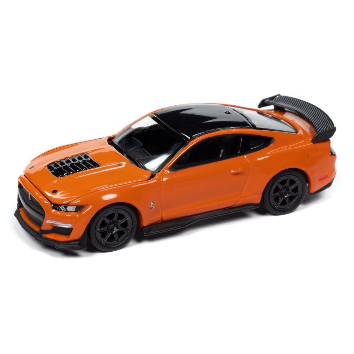 2021 Ford Mustang Shelby Gt500 Carbon Fiber Track Pack Twister Orange With Black Top 'Modern Muscle' Series 1/64 Diecast Model Car By Auto World