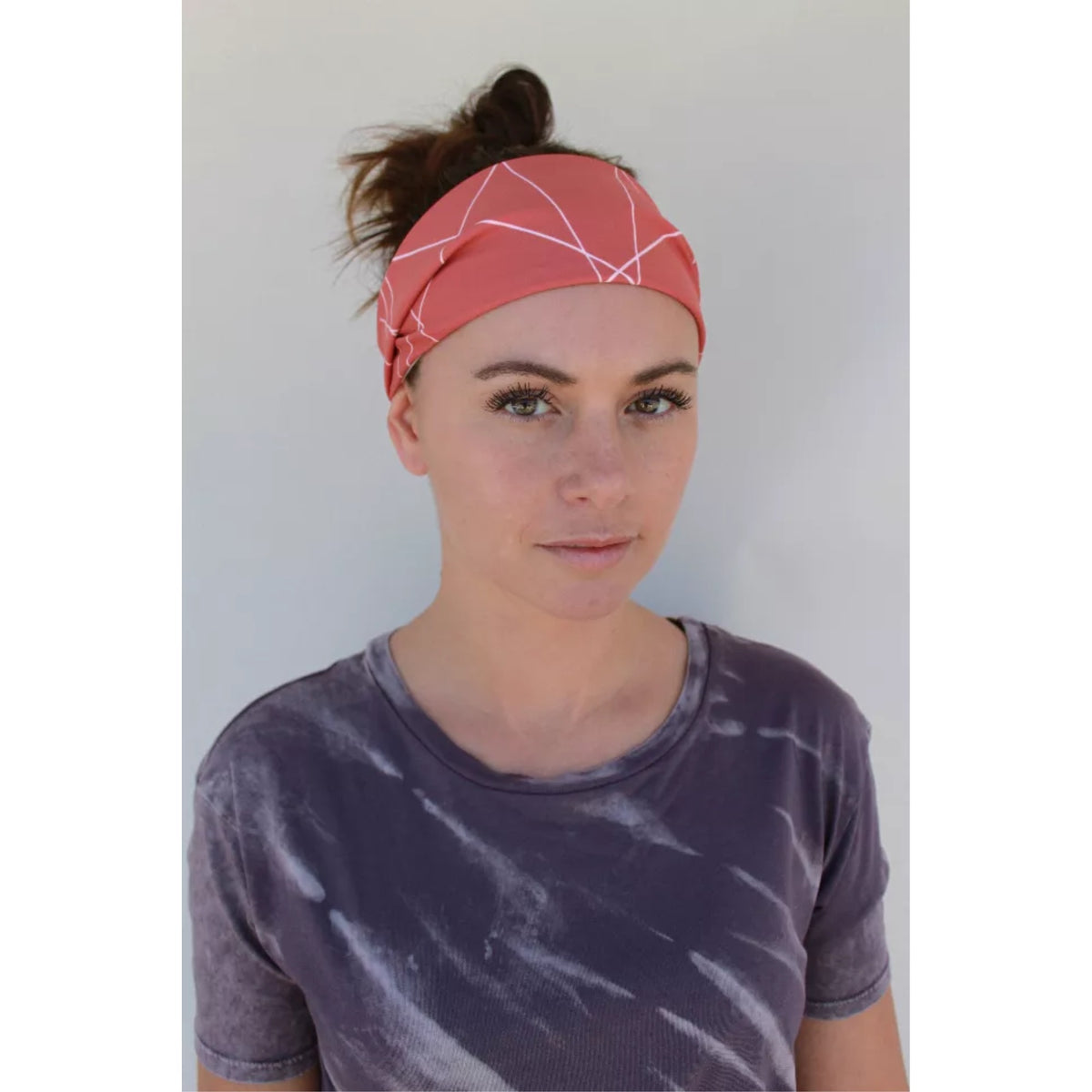 Sport Headwrap - Clay/Light Pink Slash
