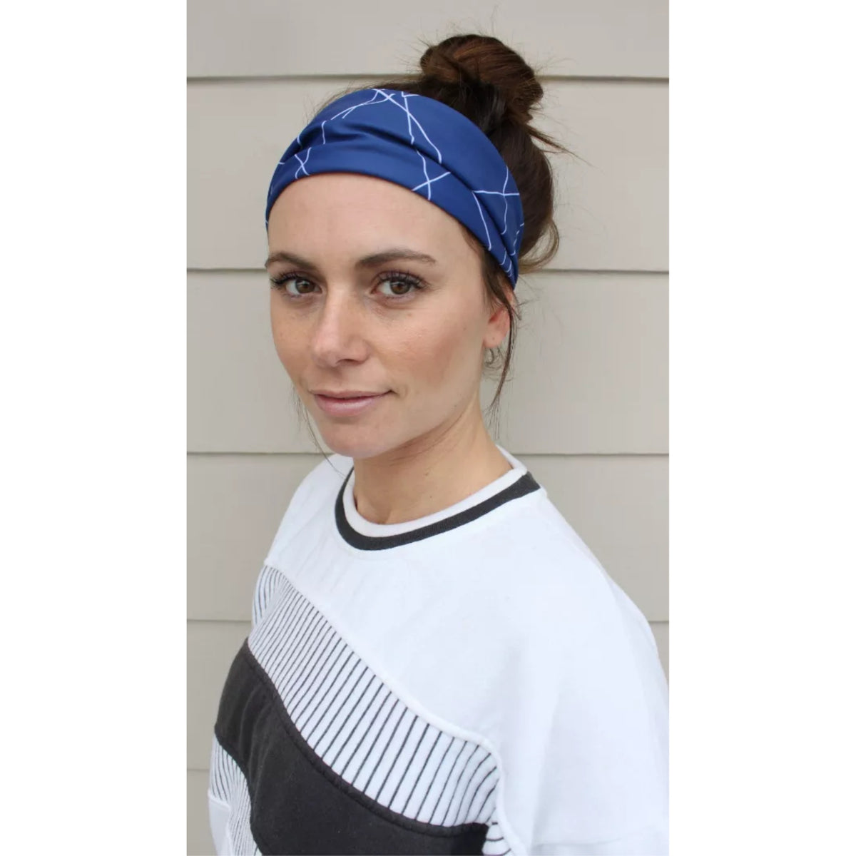 Sport Headwrap - Midnight/Periwinkle Slash