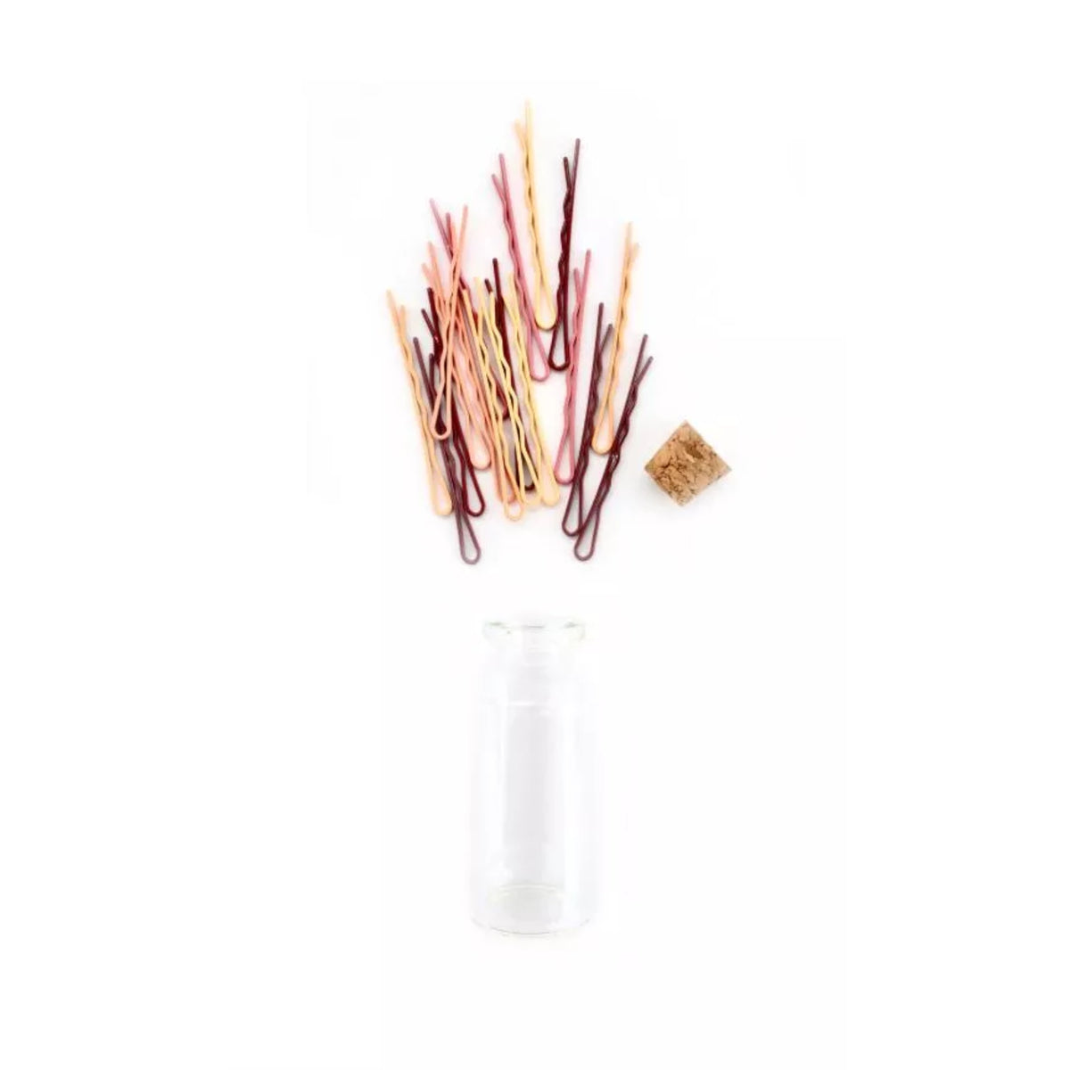 Glass Bottle Of 18 Mini Sleek Bobbies