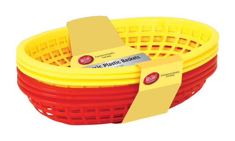 Food Bskts Plstc Rd/Ylw (Pack Of 1)