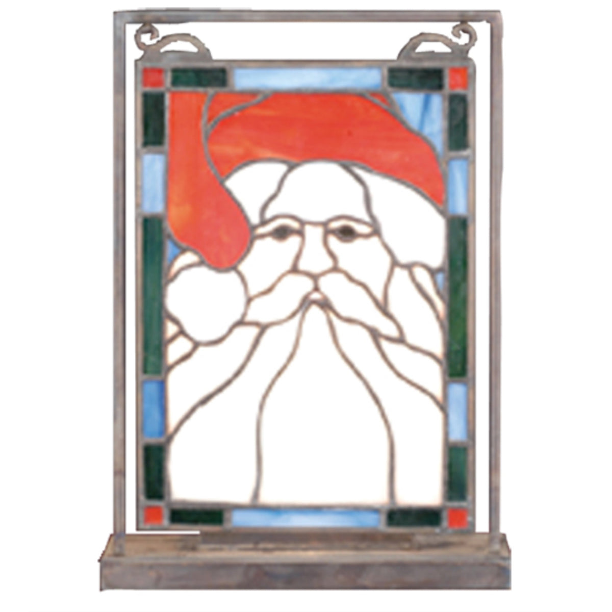 9.5'W X 10.5'H Santa Head Lighted Mini Tabletop Window