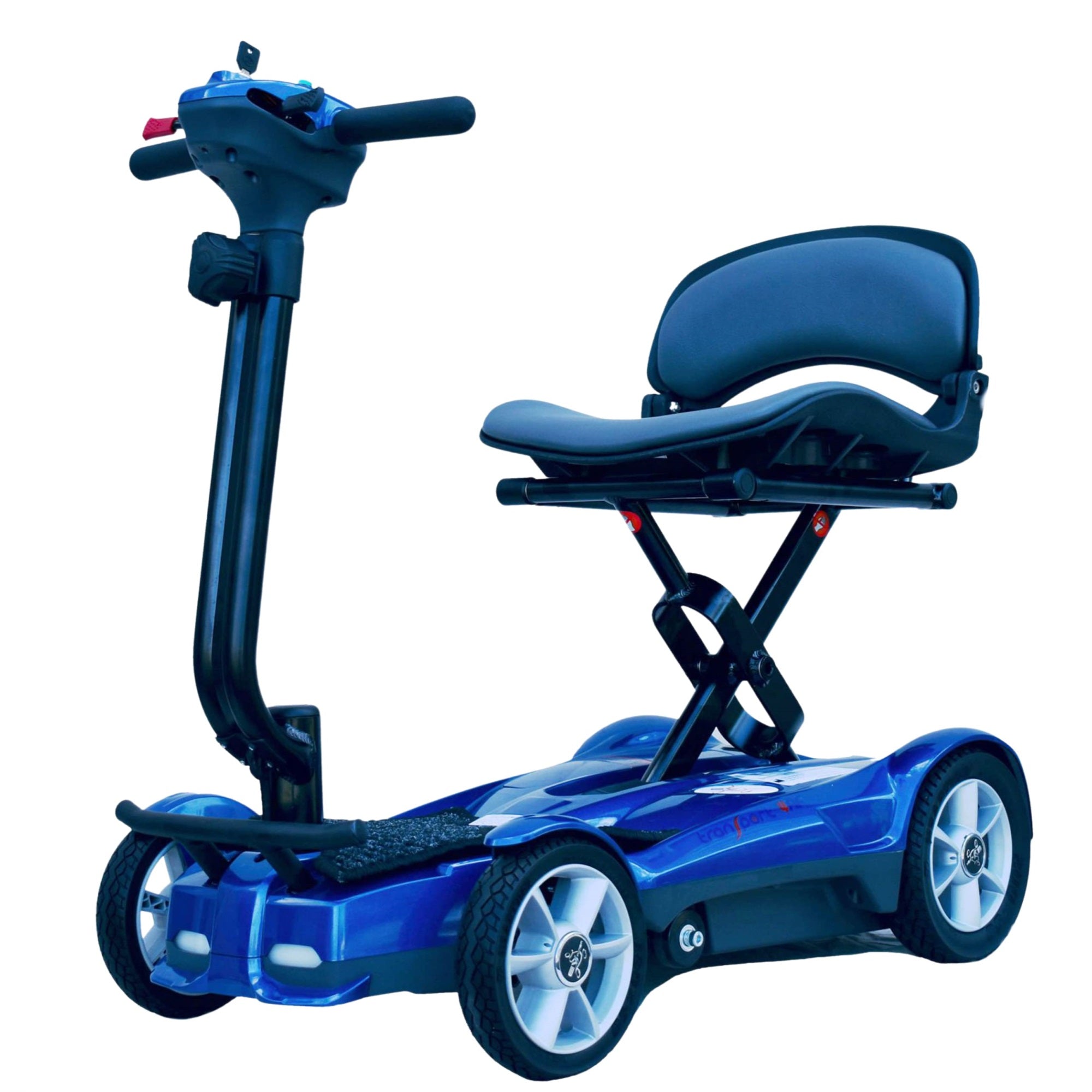 EV RIDER EV Rider Transport AF 4W Lightweight Automatic Folding Mobility Scooter - Airline Friendly (Blue), Gold (S21F)